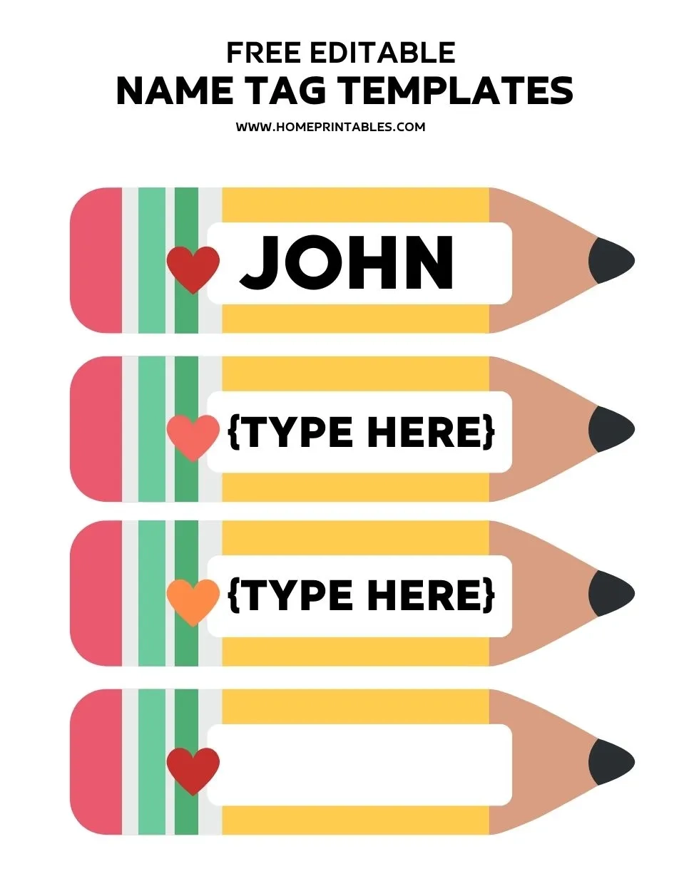 Name Tag For Kindergarten