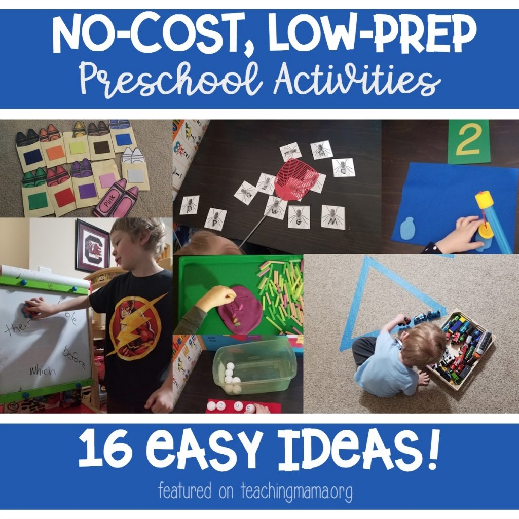 No cost Low Prep Preschool Activities Teaching Mama No cost Low Prep Preschool Activities Teaching Mama