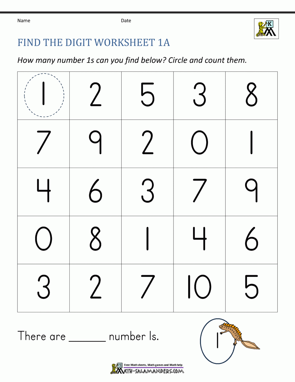 Number 1 Worksheets For Preschool Number 1 Worksheets For Preschool
