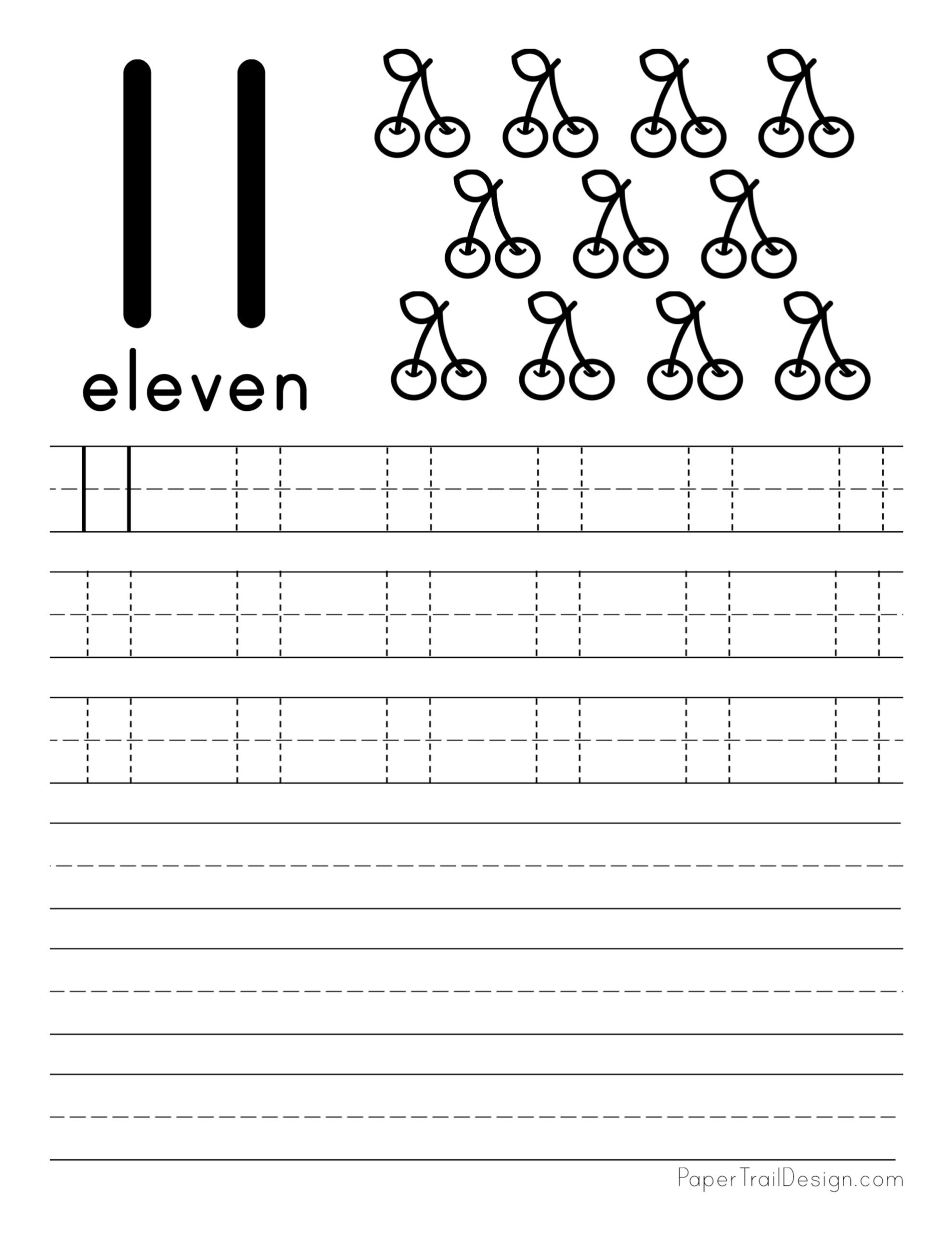 Number 11 Worksheet Download Free Printables For Kids Worksheets Library