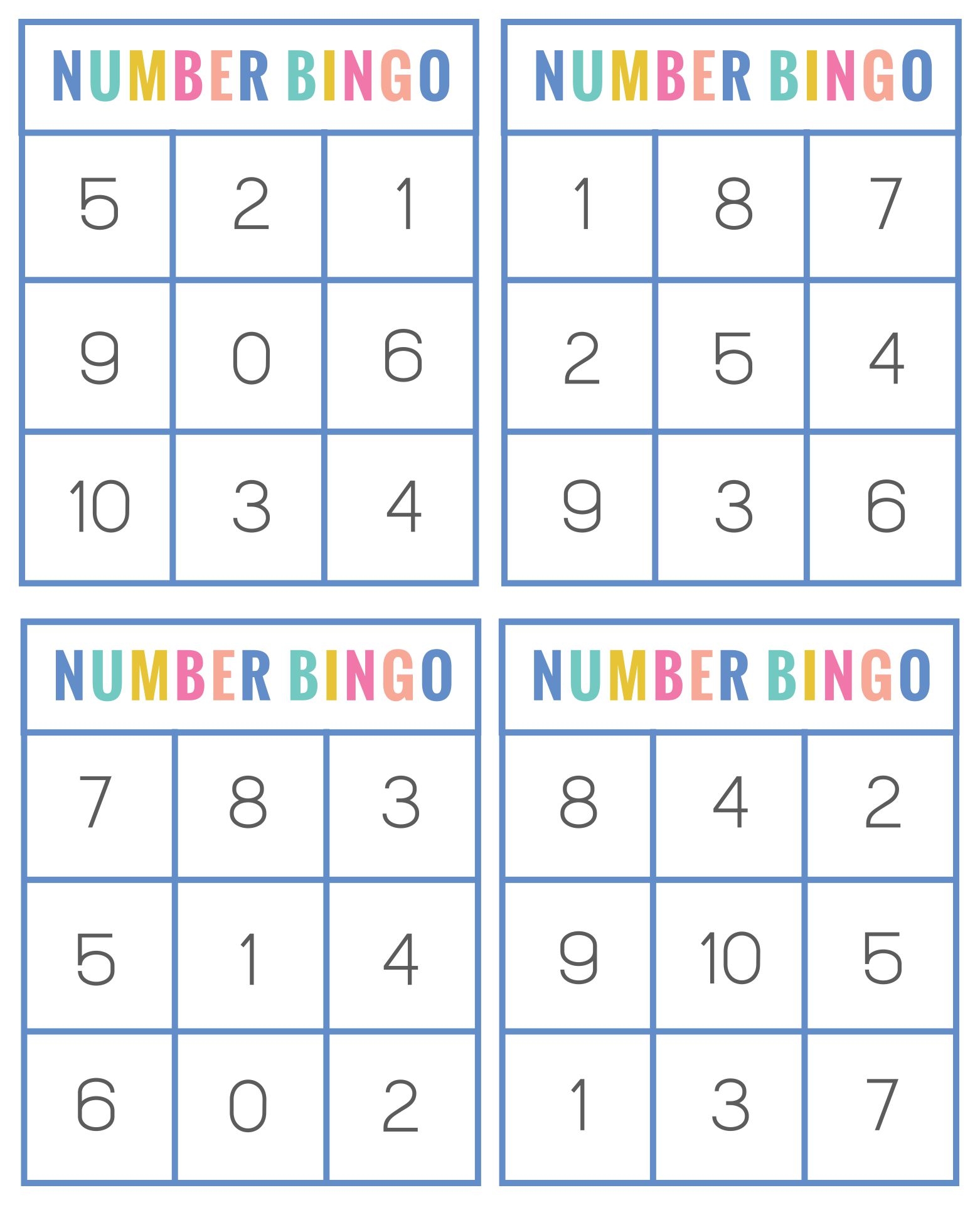 Number Bingo Cards 10 Free PDF Printables Printablee Worksheets Library