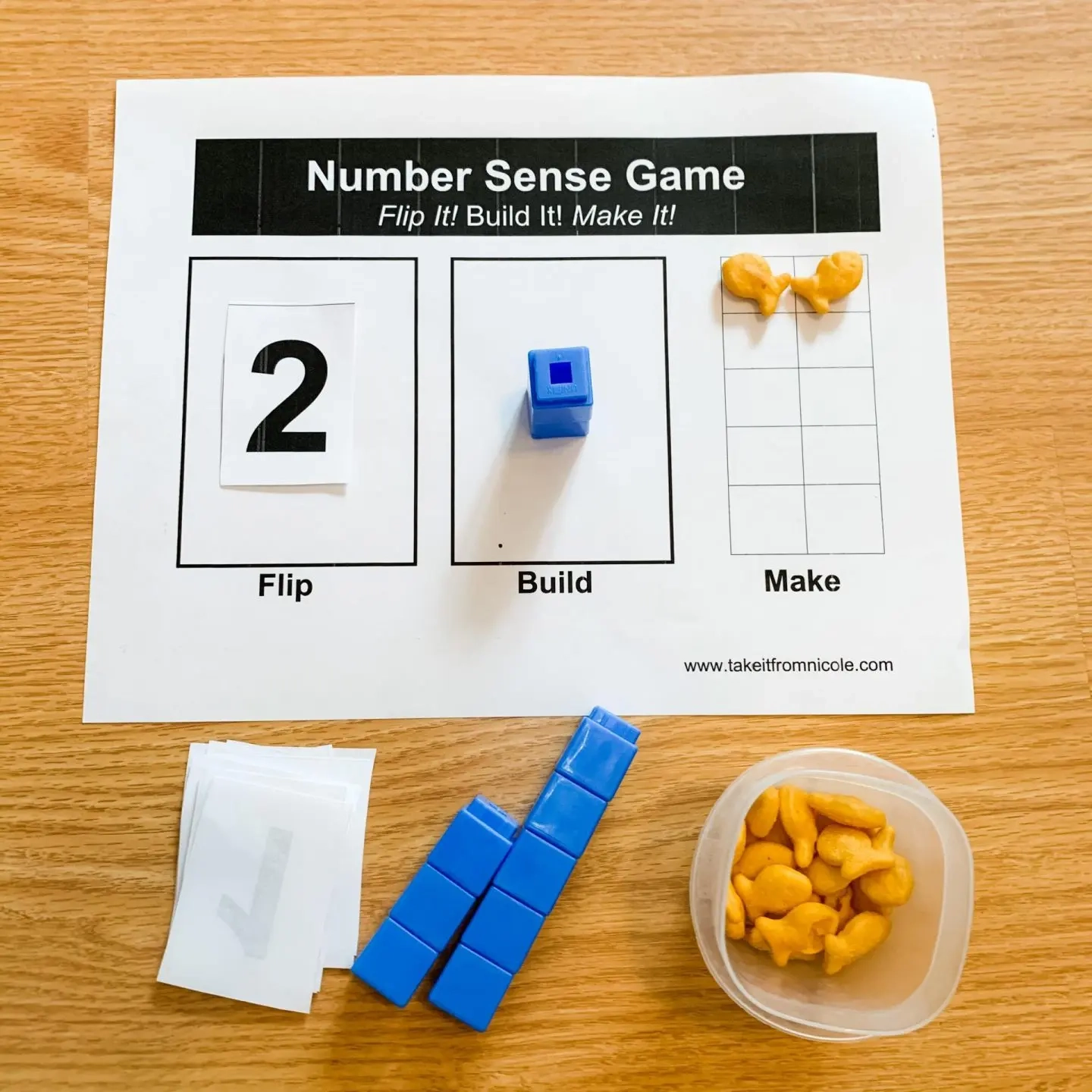 Number Sense Game For Preschoolers Free Printable Take It From Nicole