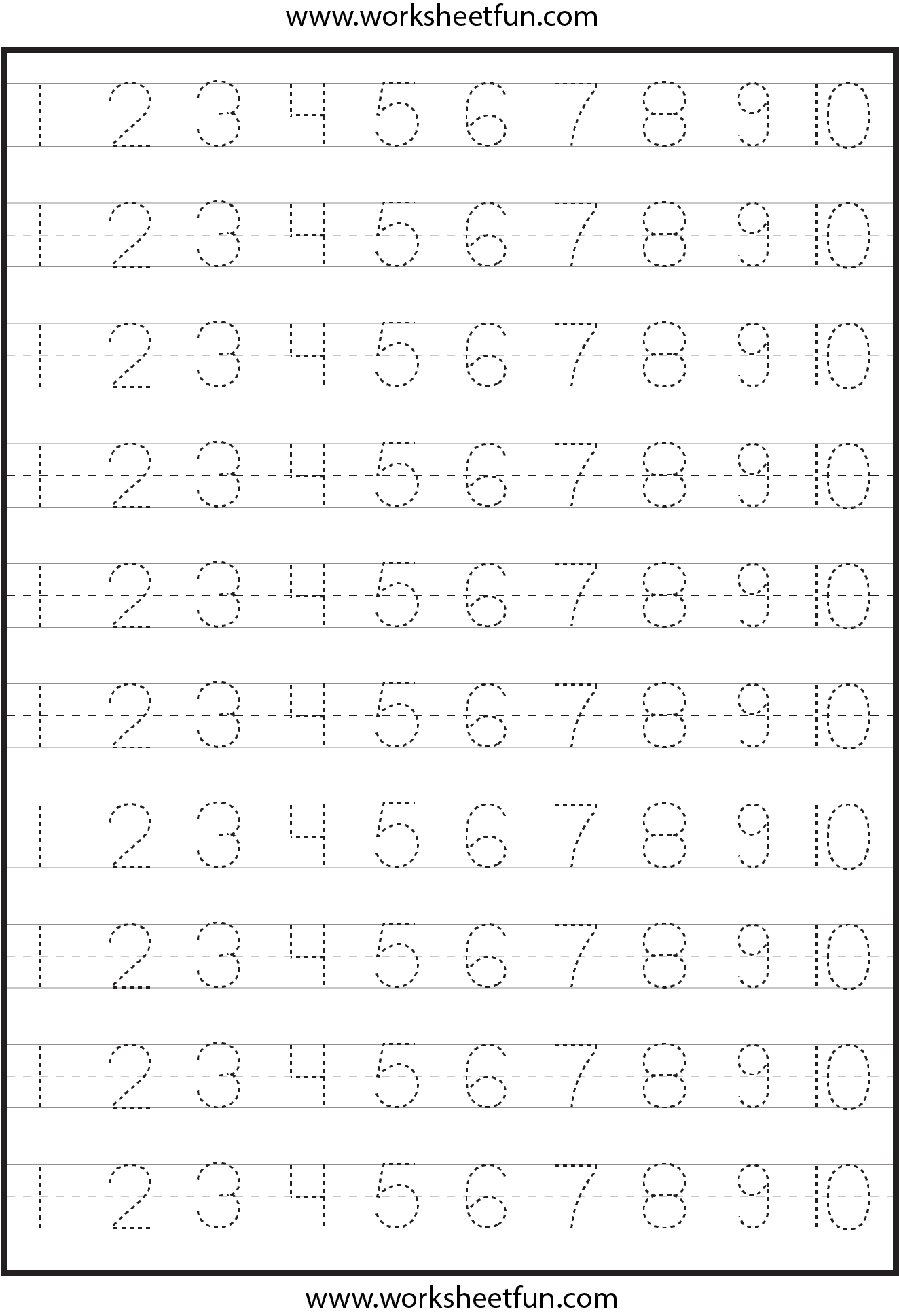 Number Tracing Two Worksheets FREE Printable Worksheets Worksheets Library