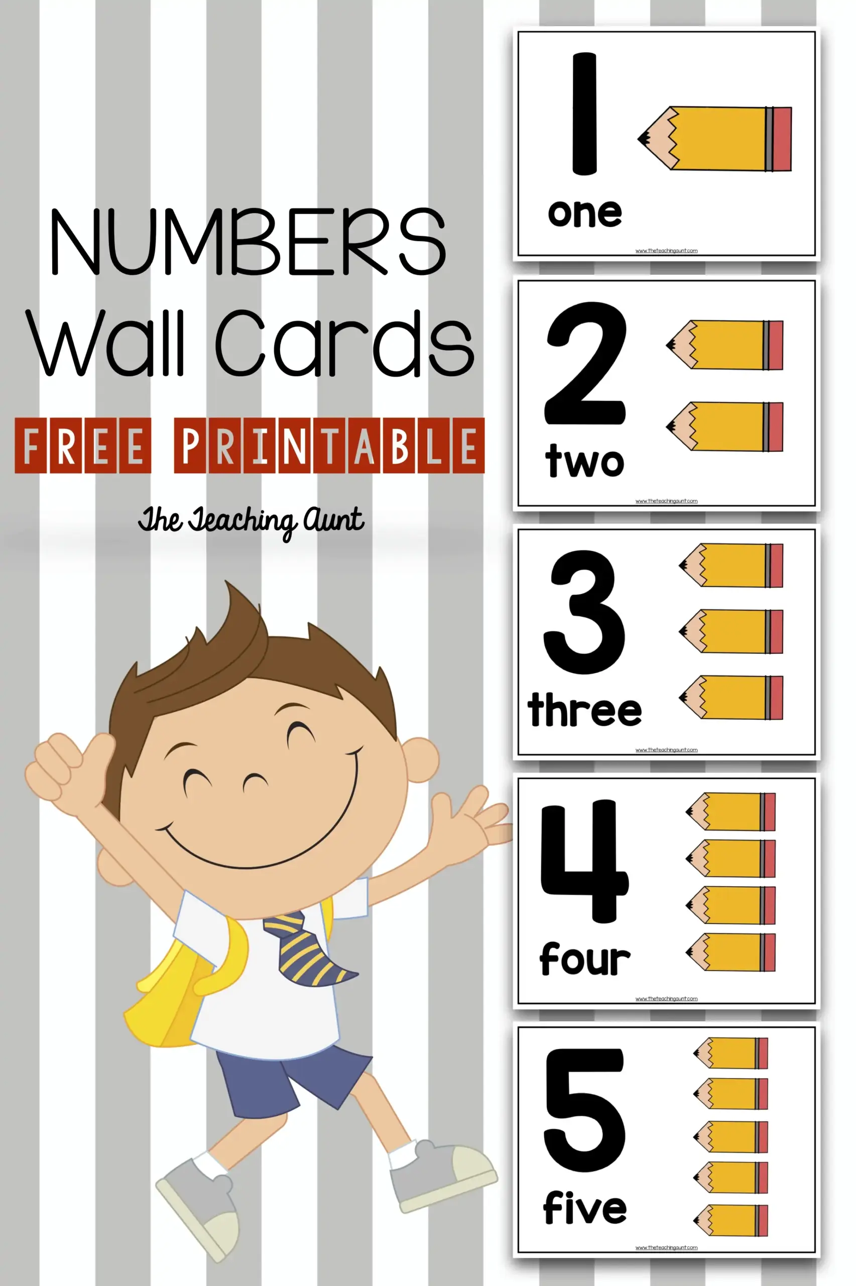 Number Wall Cards For Preschoolers The Teaching Aunt Number Wall Cards For Preschoolers The Teaching Aunt