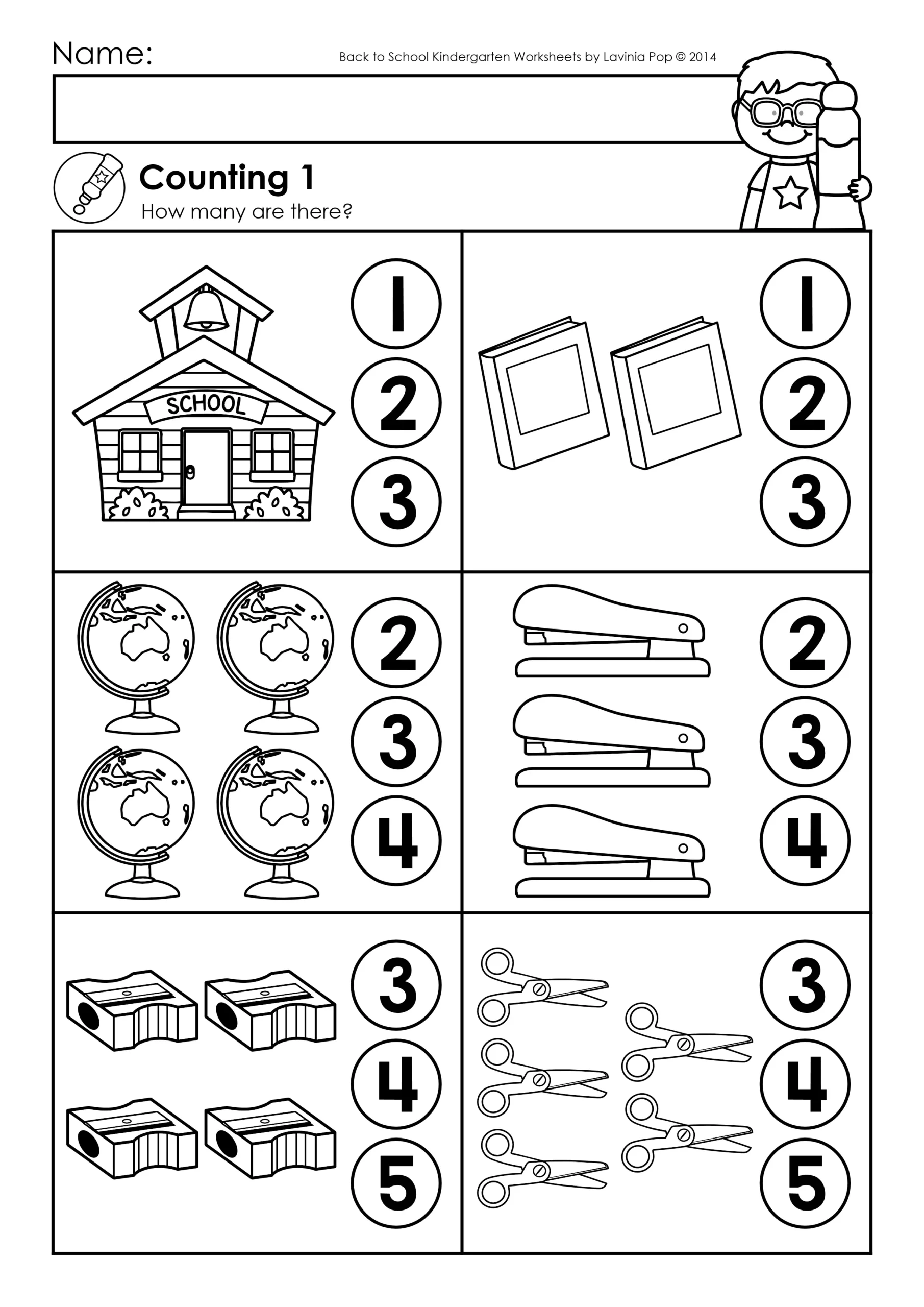 Numbers And Counting Worksheets For Kindergarten