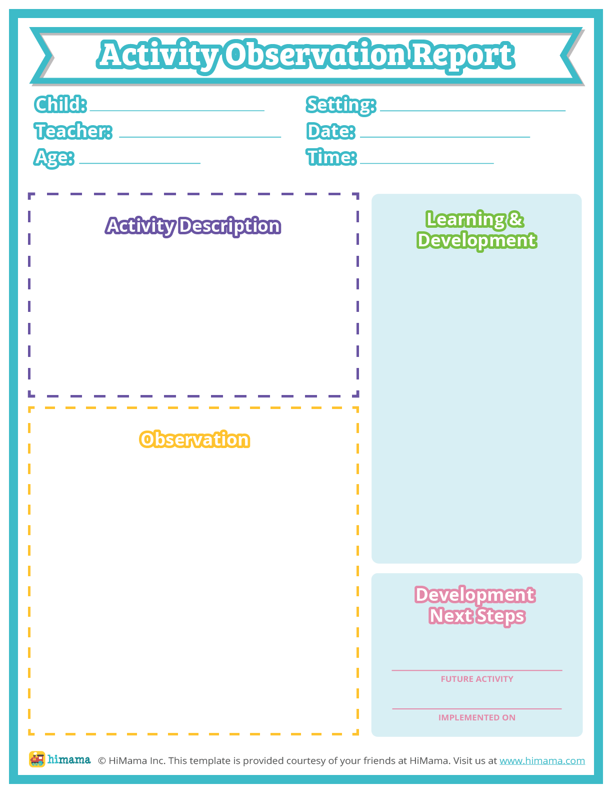 Observation Report Templates Lillio