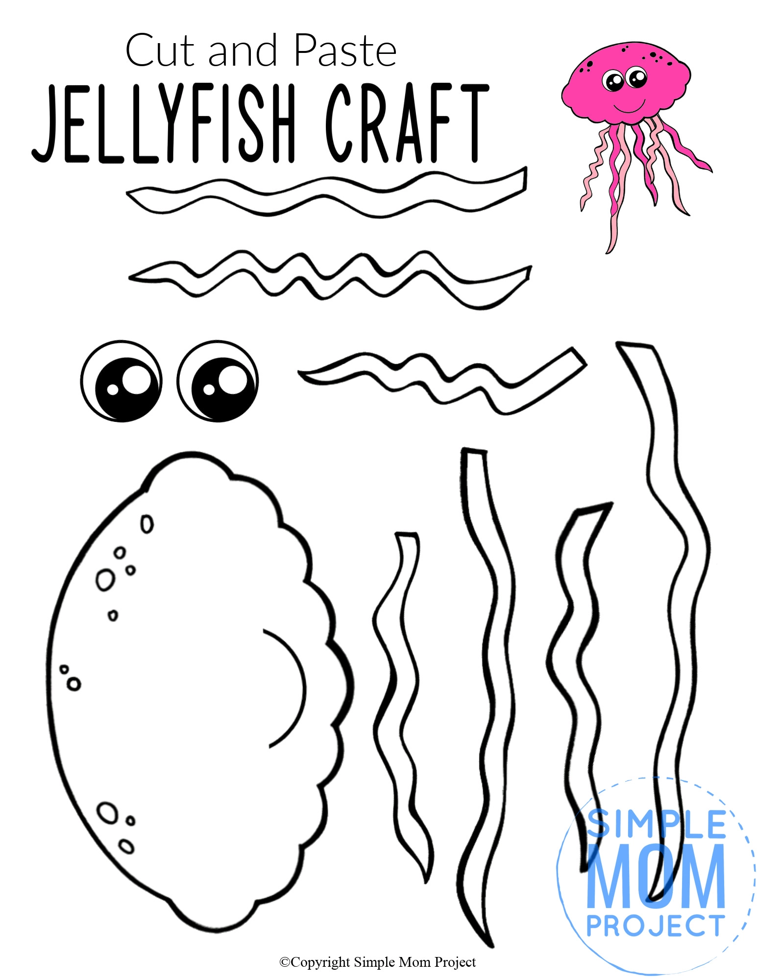 Ocean Animal Crafts Mega Bundle 45 Printable Cut Paste Templates For Kids Simple Mom Project Store