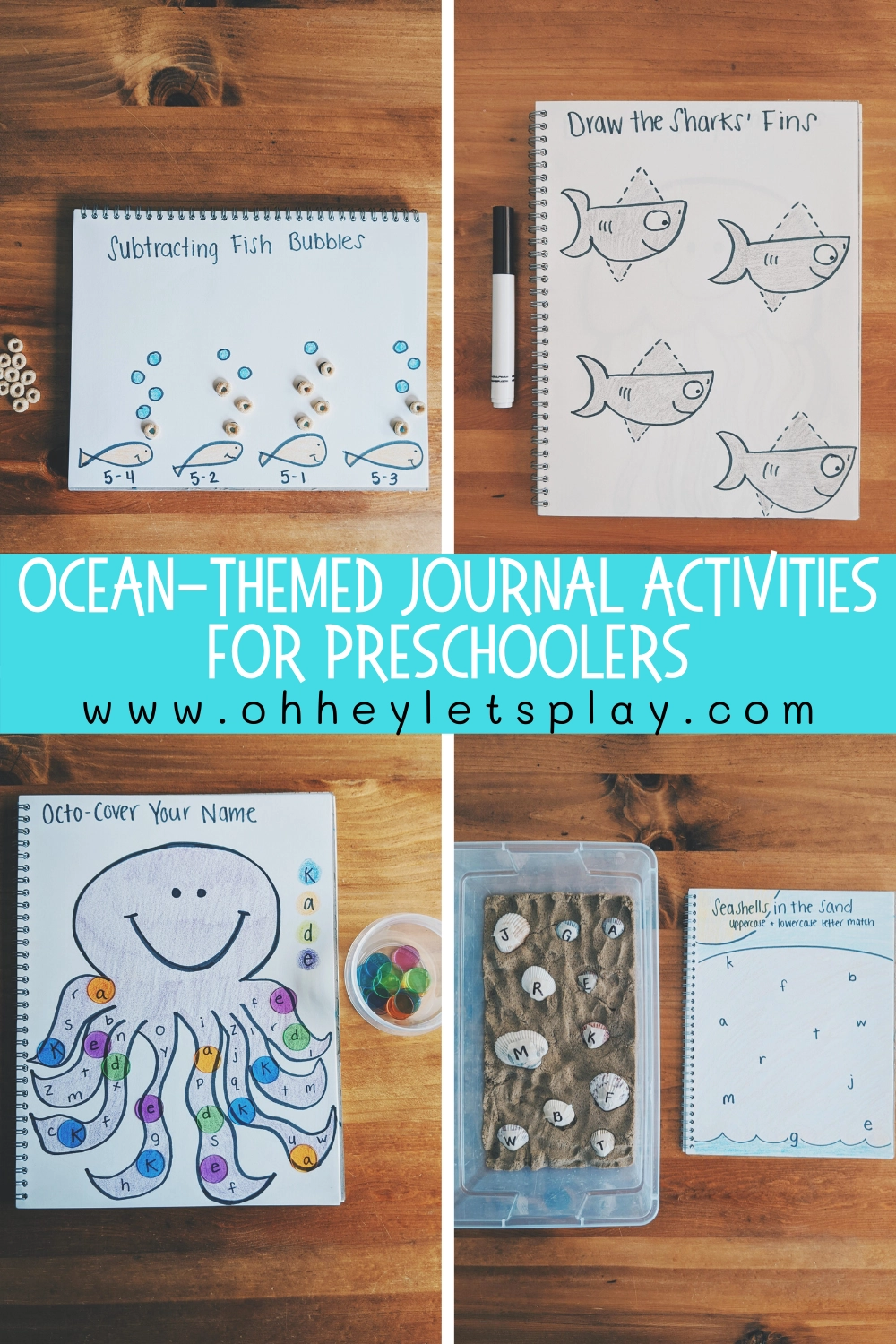 Ocean Themed Journal Activities For Preschoolers Oh Hey Let s Play