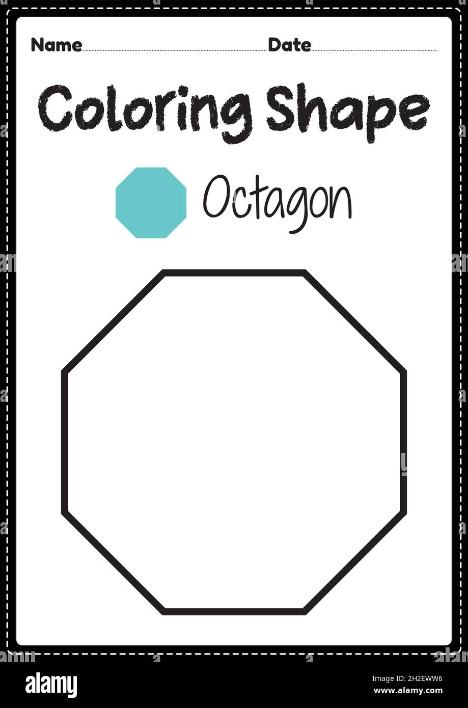 Octagon Shape For Kid Stock Vector Images Alamy