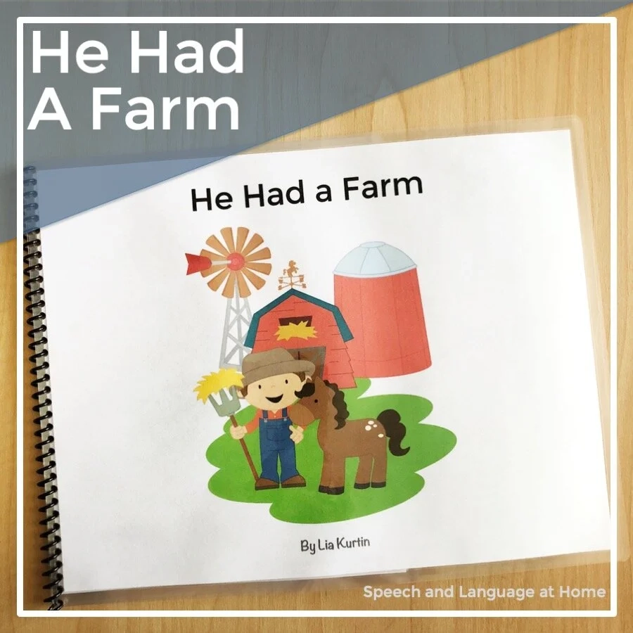 Old MacDonald Had A Farm Printable Book SLP