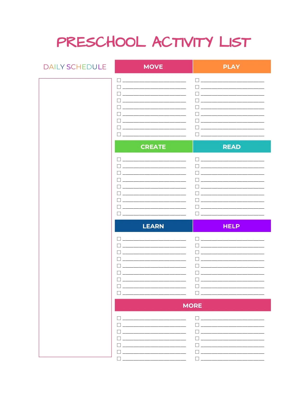 Our Daily Schedule With 2 Preschoolers At Home The Organized Mom Life Our Daily Schedule With 2 Preschoolers At Home The Organized Mom Life