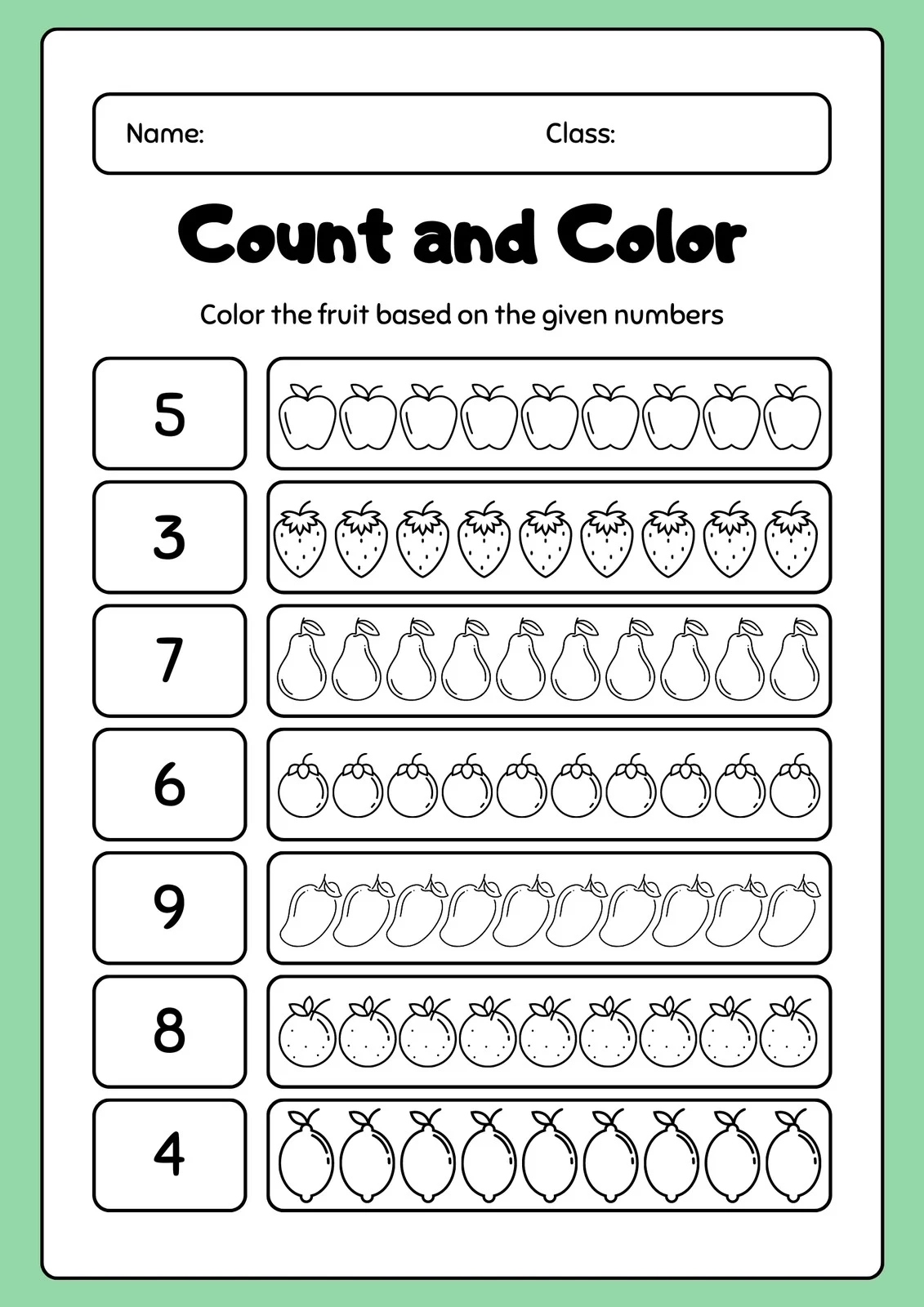 Page 2 Free Custom Printable Preschool Worksheet Templates Canva