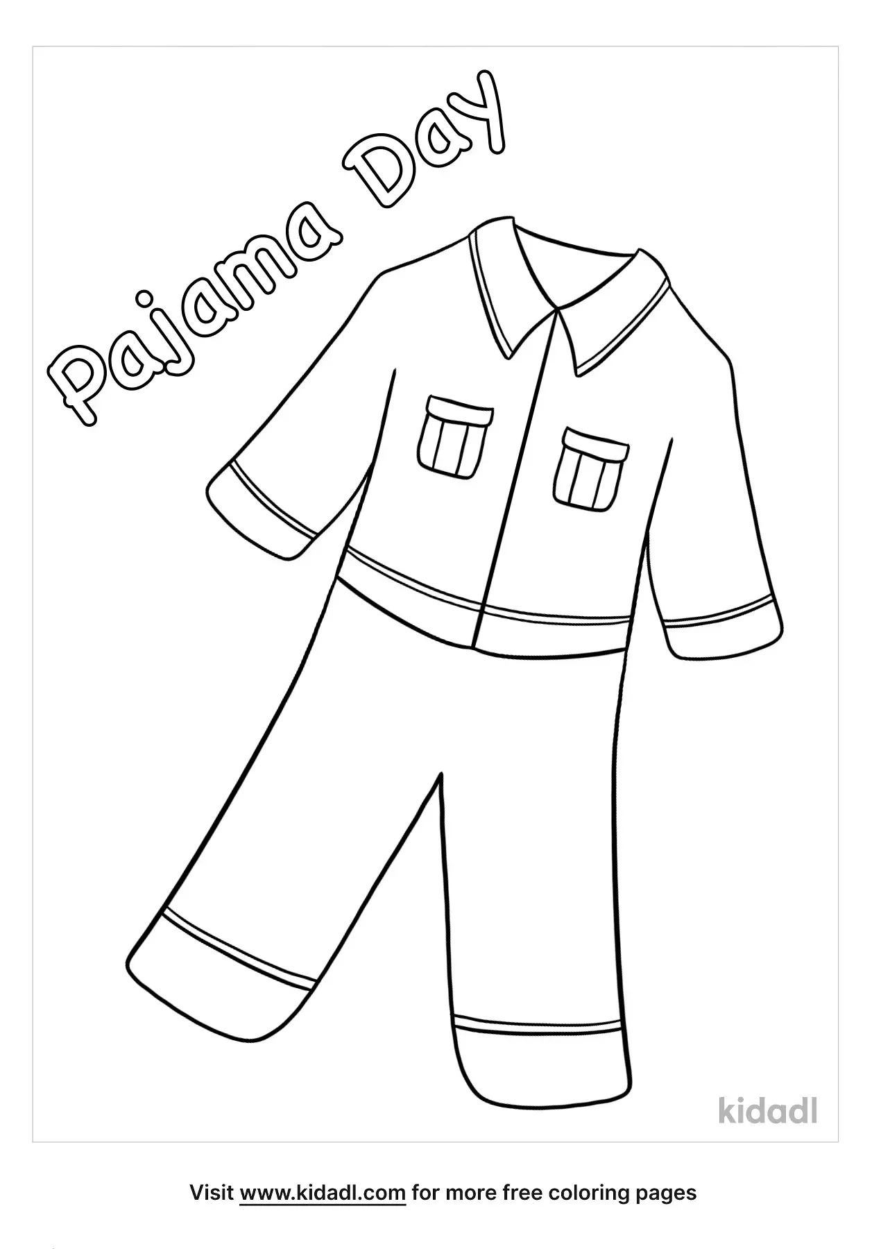 Pajama Day Coloring Pages