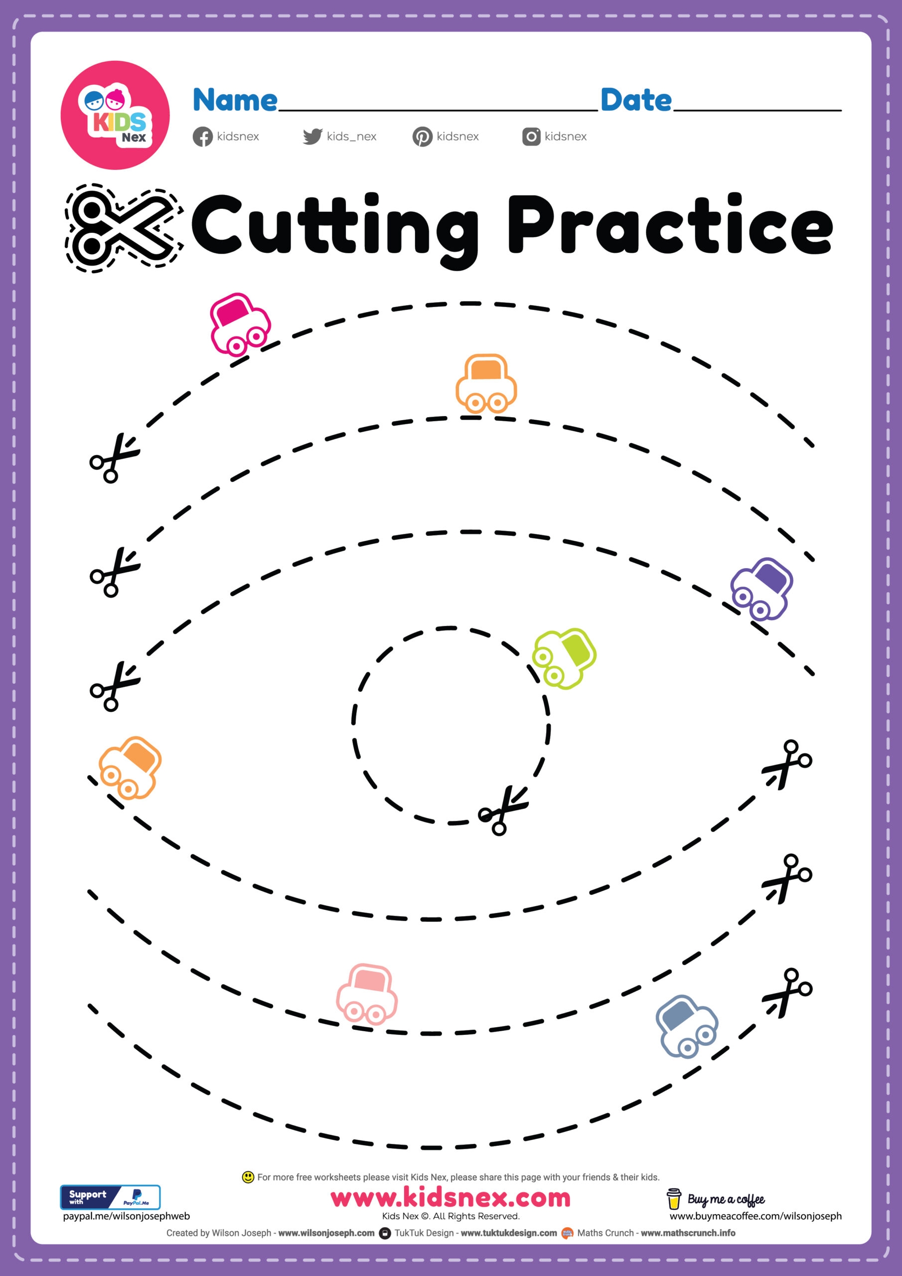 Paper Cutting Activities Free Printable PDF For Kids