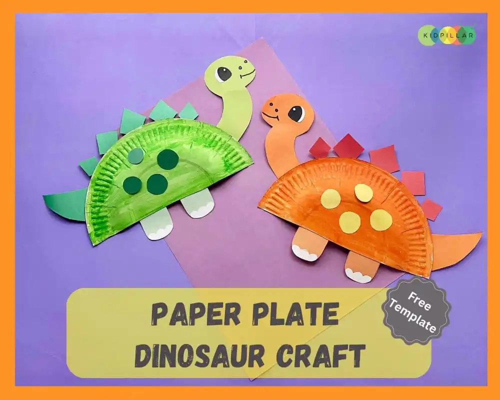 Paper Plate Dinosaur Craft With Free Template