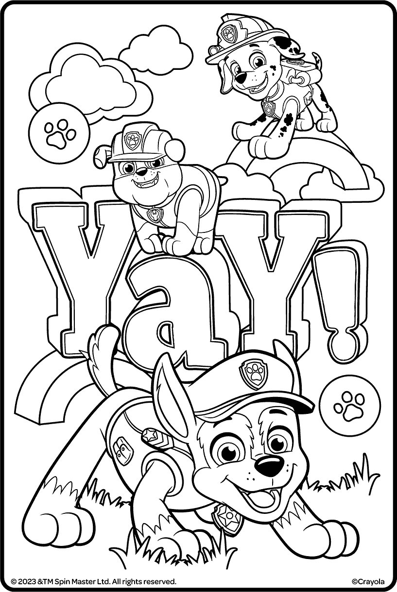 Paw Patrol Free Printable Coloring Page