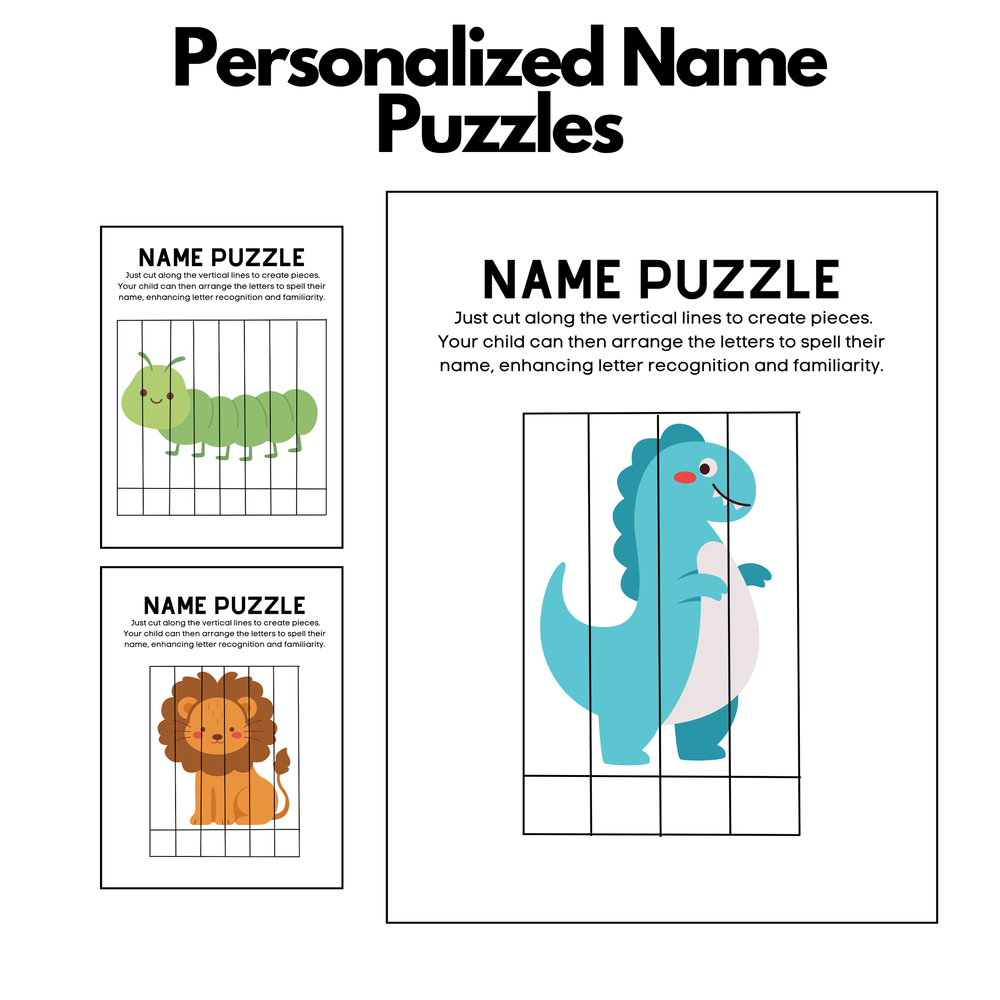 Personalized Name Puzzles Preschool Vibes Worksheets Library