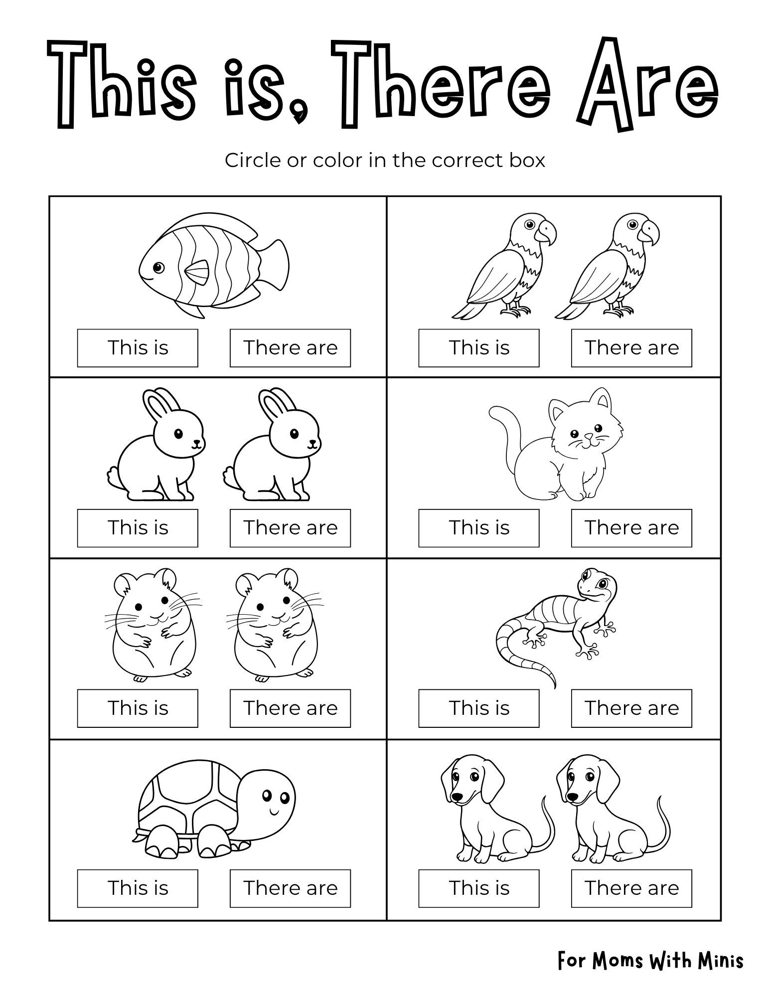 Pet Themed This Is There Are Activity