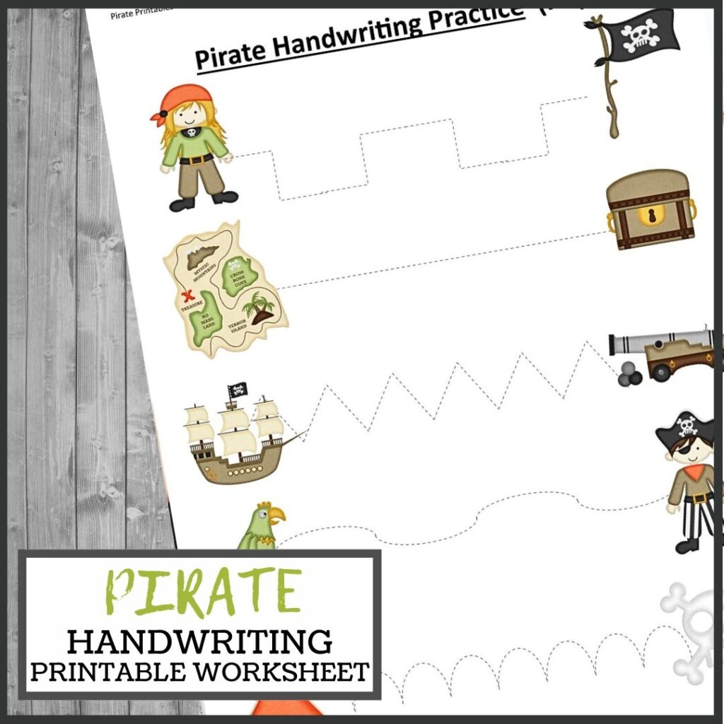 Pirate Preschool PreHandwriting Sheet Pirate Preschool PreHandwriting Sheet