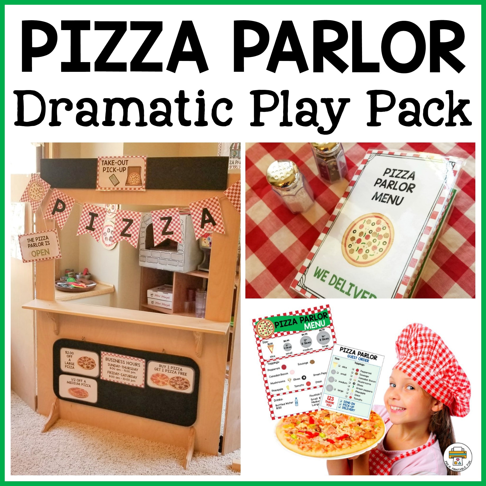 Pizza Parlor Dramatic Play