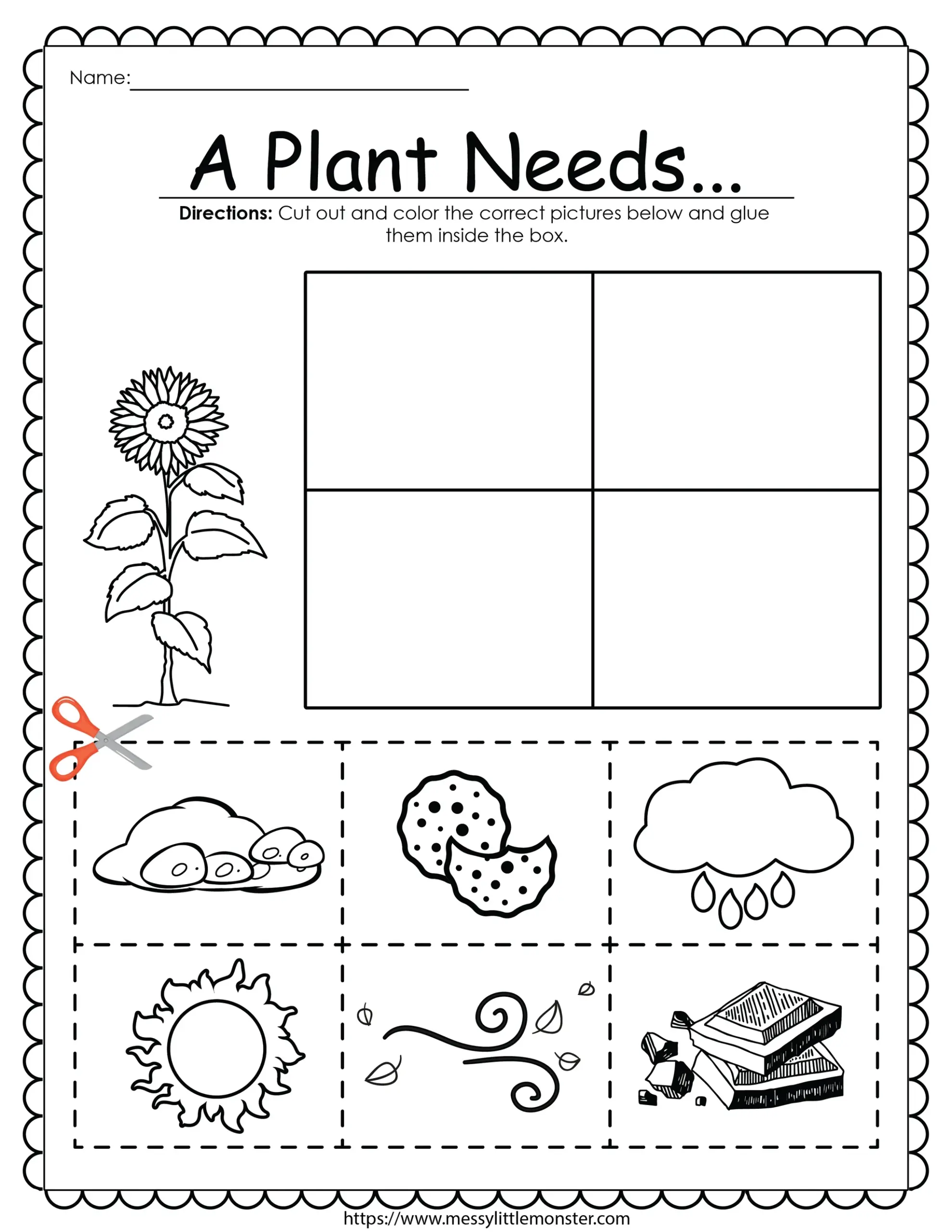 Plant Printable Activities Messy Little Monster Shop