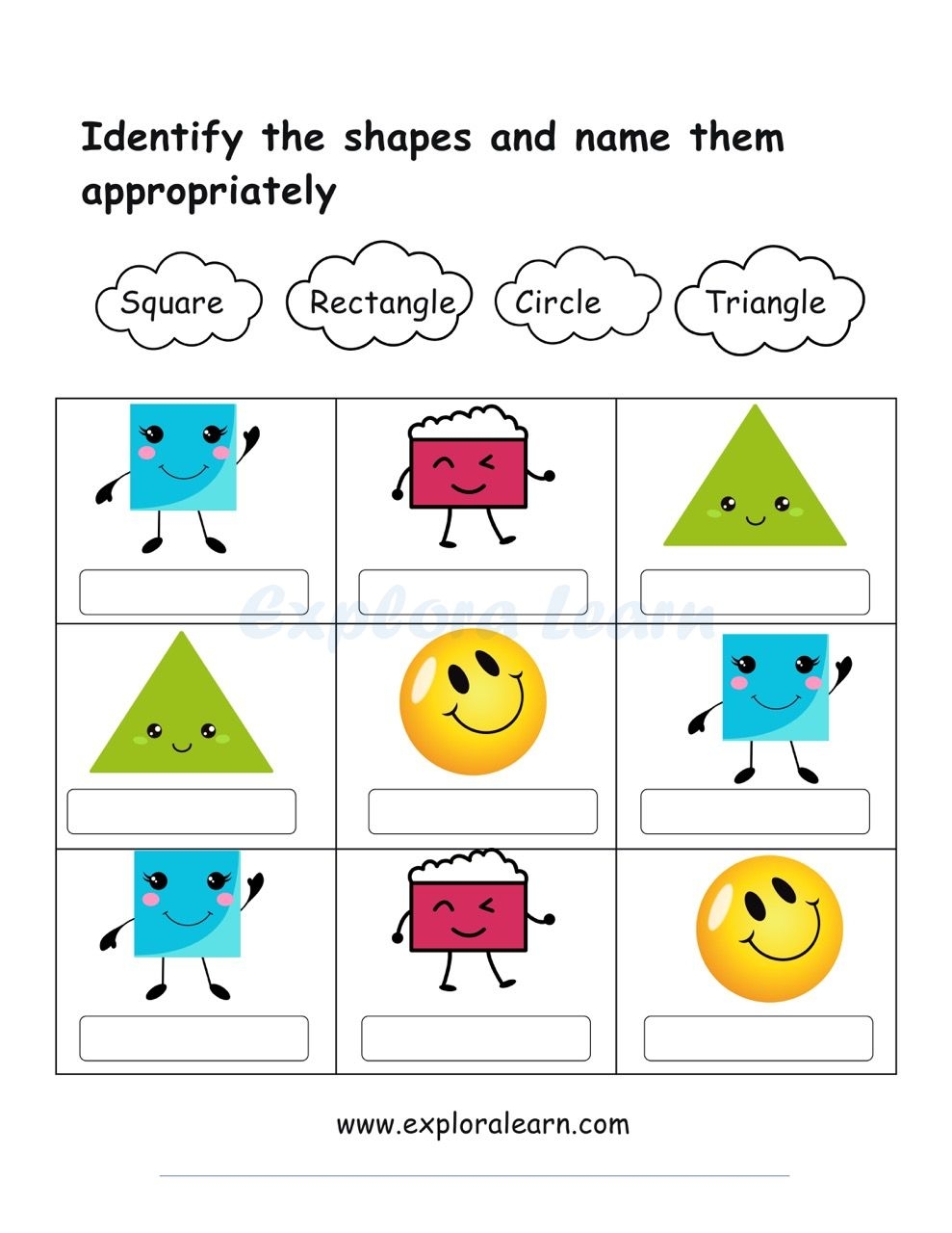 Playful Shapes And Colors Worksheets For Preschool And Kindergarten Kids