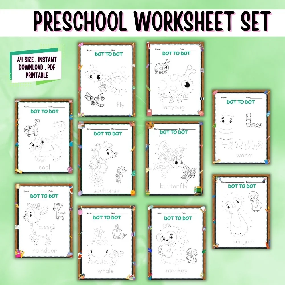 PLR Preschool Worksheets Set Plr printables store PLR Preschool Worksheets Set Plr printables store