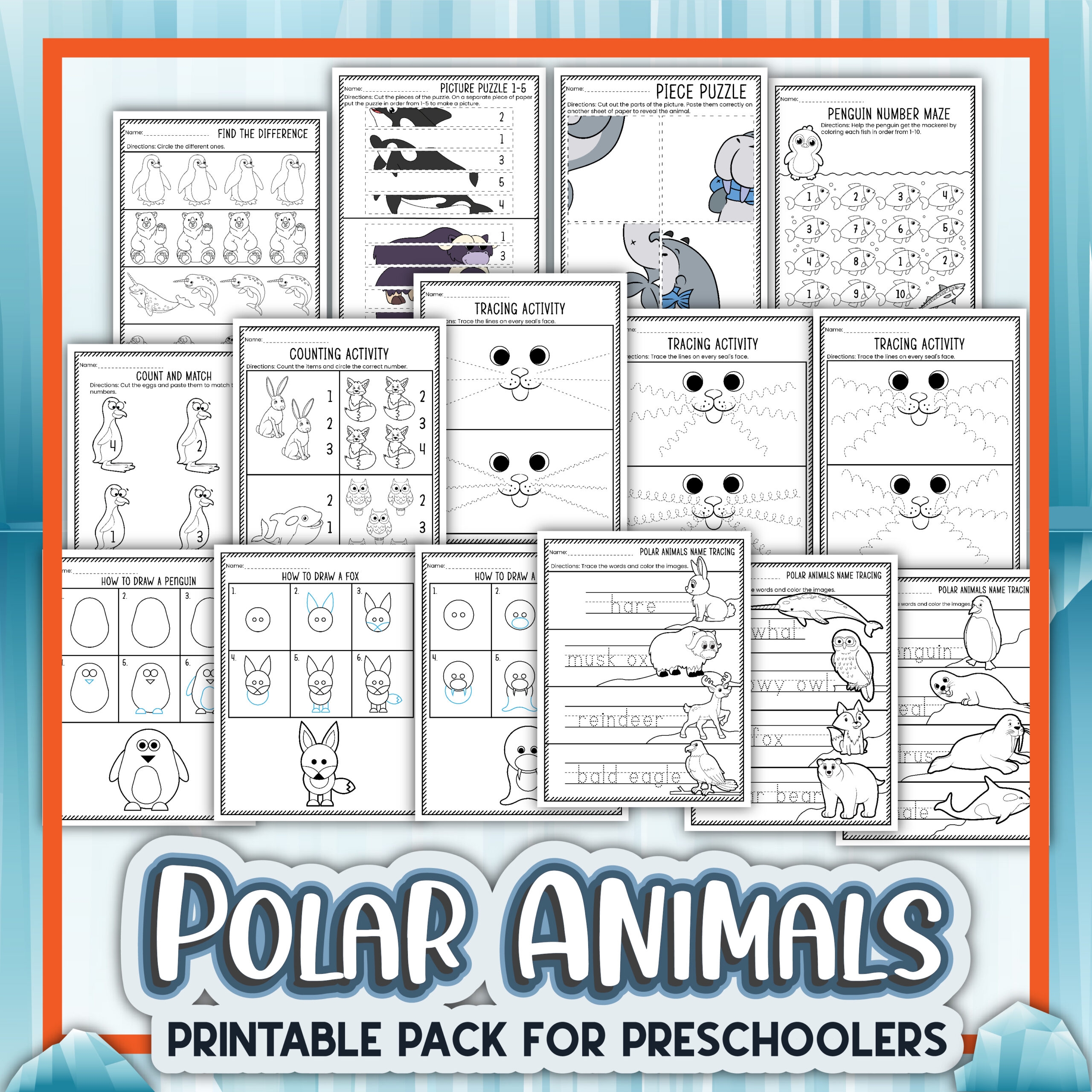 Polar Animals Preschool Packet Teaching Mama