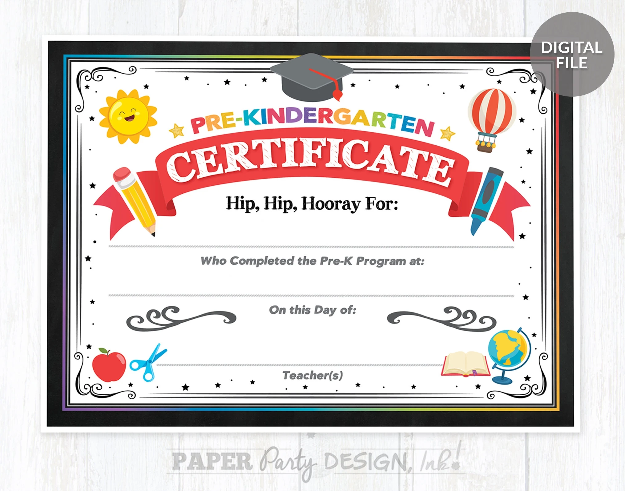 Prek Graduation Certificate Printable Pre k Graduate Certificate Preschool Graduation Diploma Personalized Preschool 8 5x11 Certificate Etsy Finland