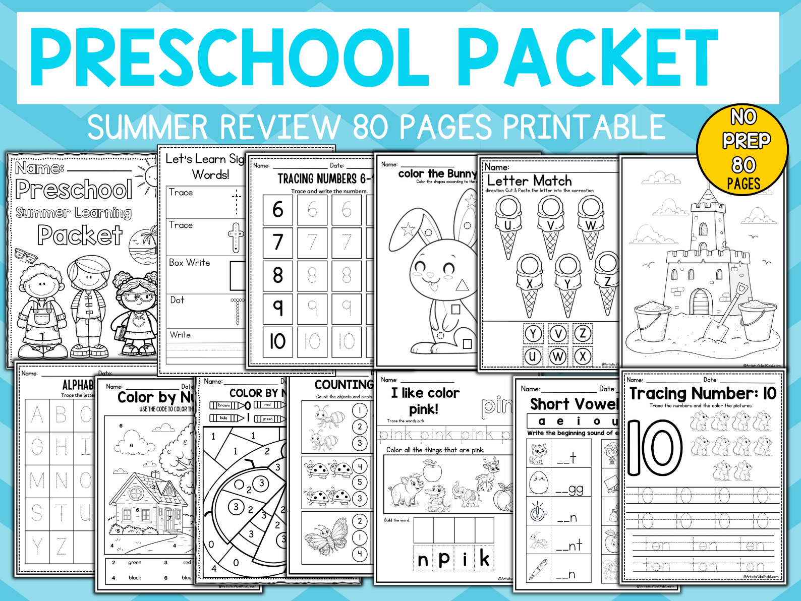 Prek Summer Review Preschool Printable Worksheets Teacher Resources Kindergarten Worksheet Summer Made By Teachers