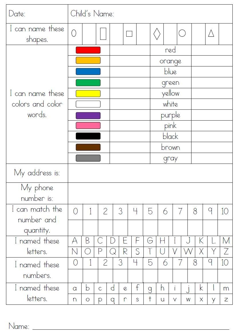 Preschool Assessment Tools Preschool Assessment Tools