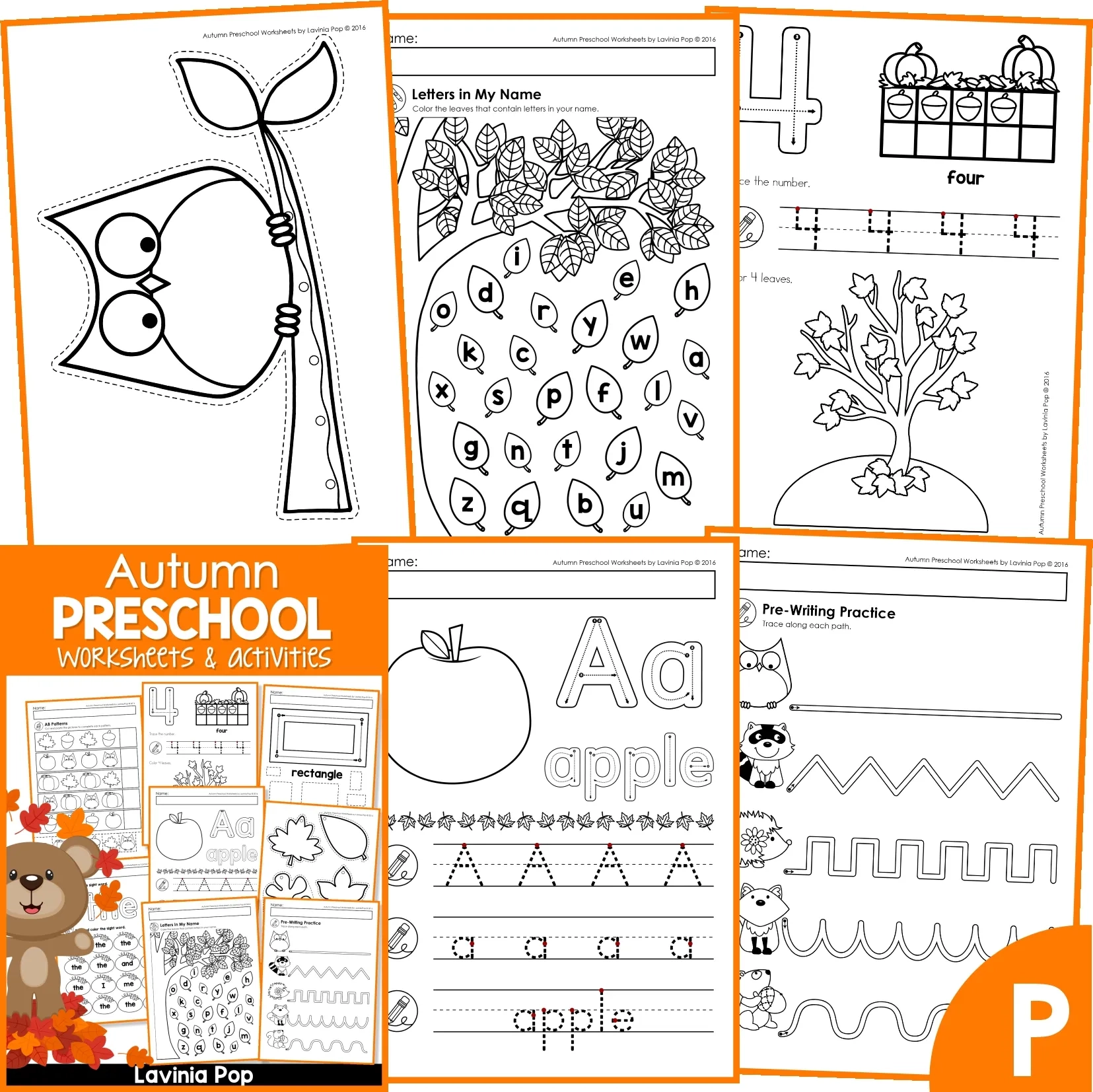 Preschool Autumn Fall Worksheets In My World