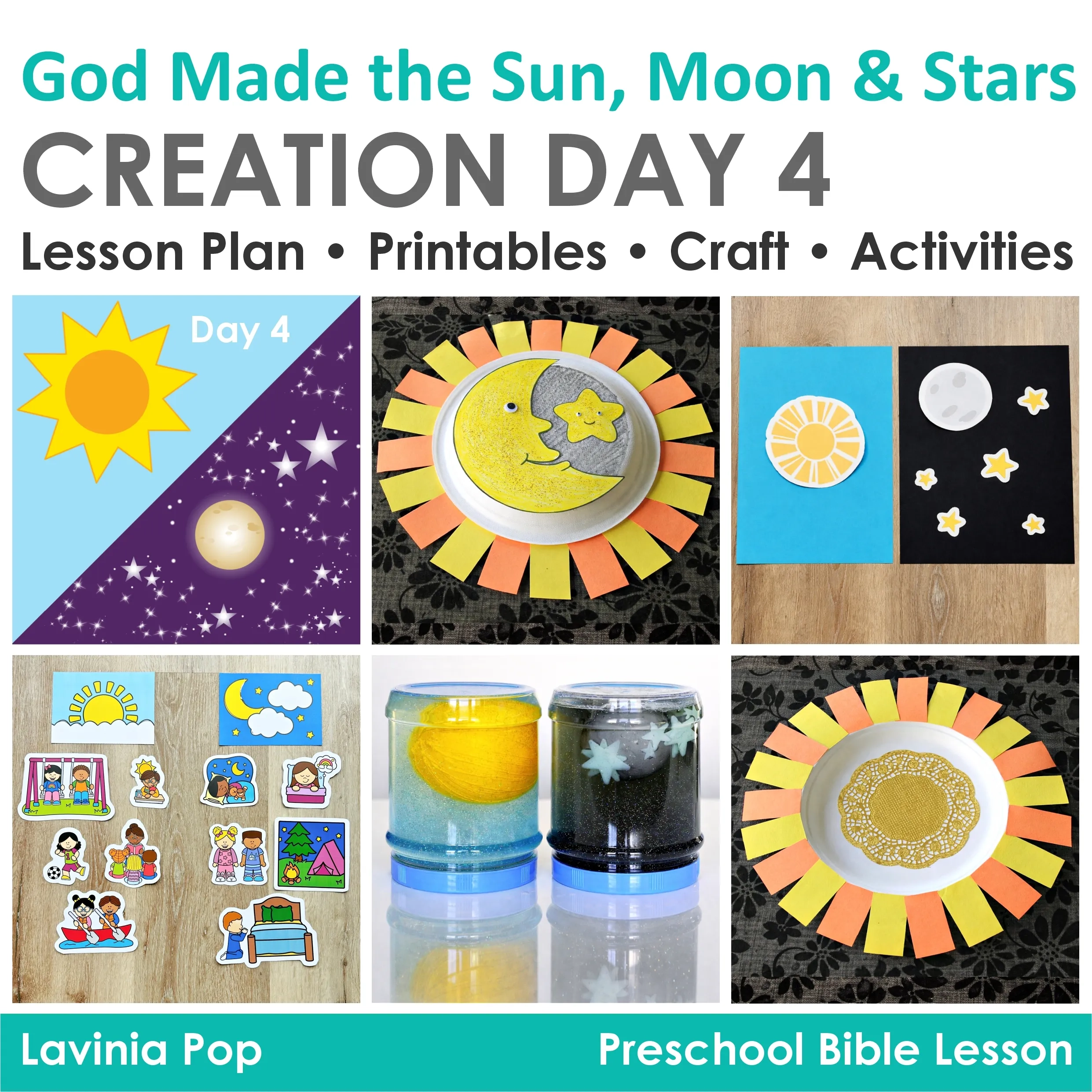 Preschool Bible Lesson God Made The Sun Moon And Stars In My World