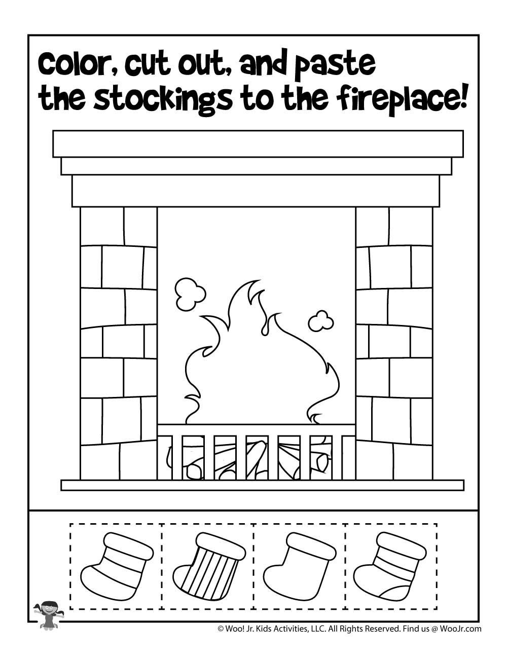 Preschool Christmas Cut Paste Worksheets Woo Jr Kids Activities Children s Publishing