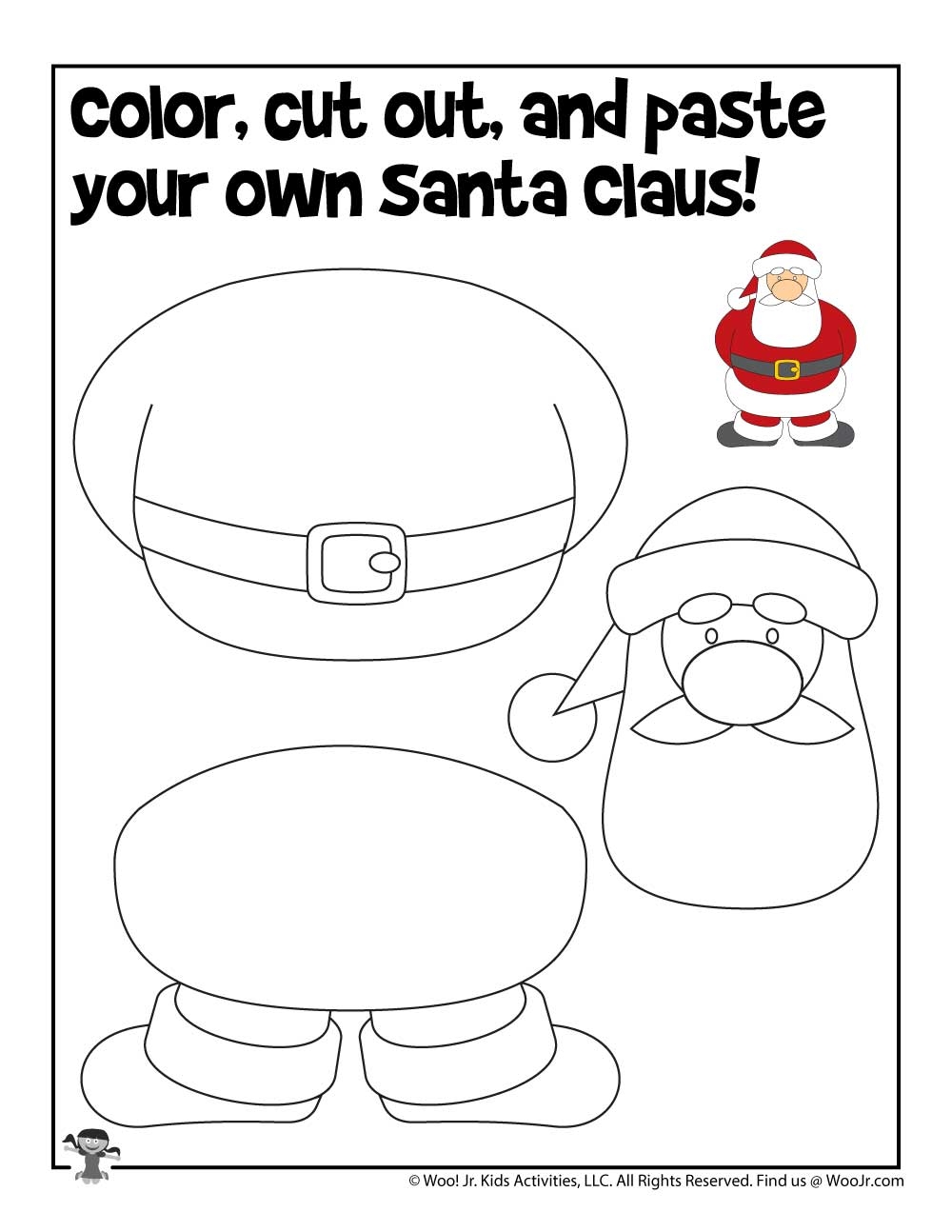 Preschool Christmas Cut Paste Worksheets Woo Jr Kids Activities Children s Publishing