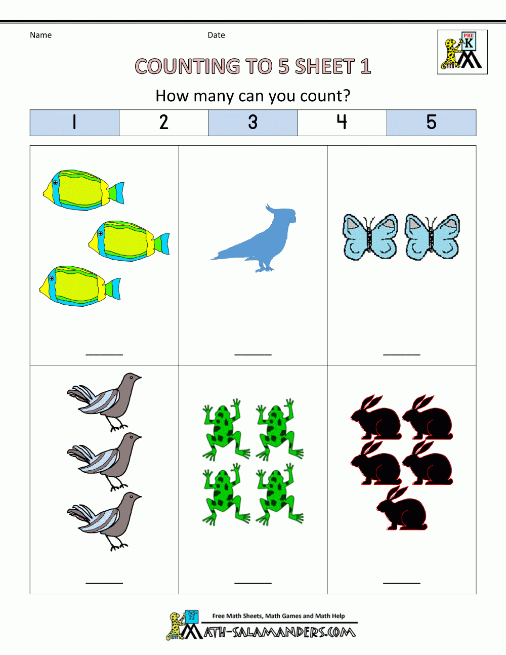 Preschool Counting Worksheets Counting To 5 Preschool Counting Worksheets Counting To 5