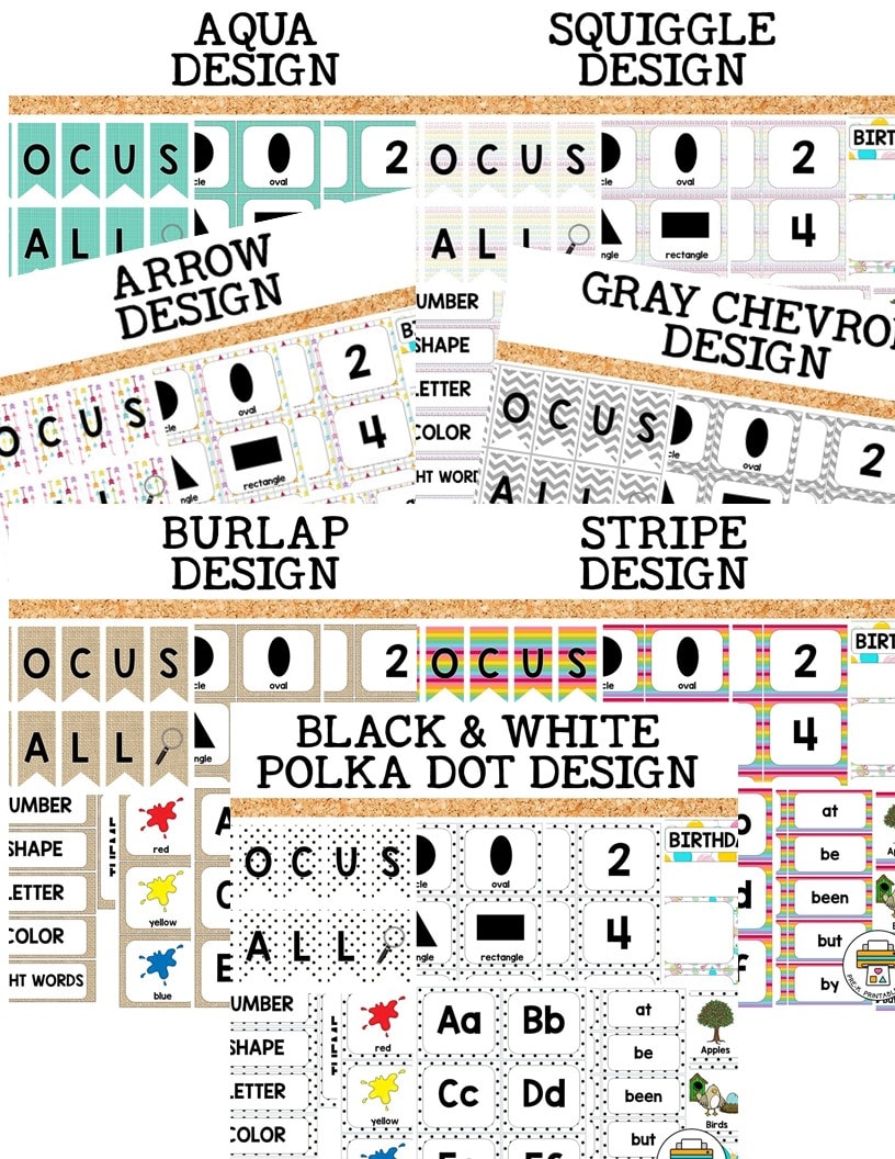Preschool Focus Wall Set