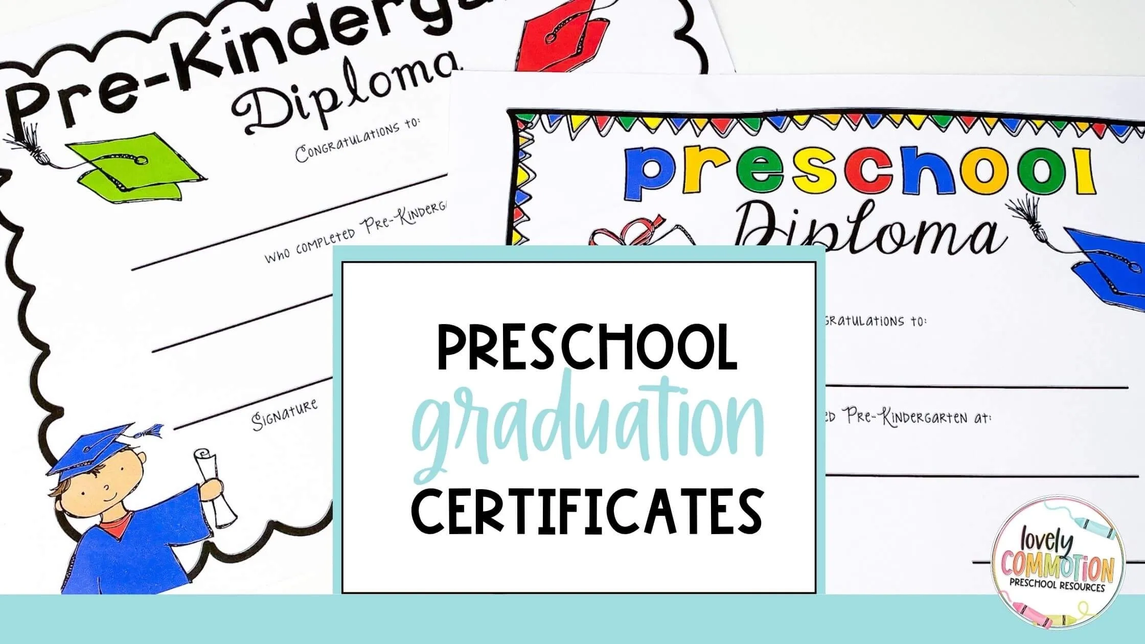 Preschool Graduation Certificates Lovely Commotion Preschool Resources