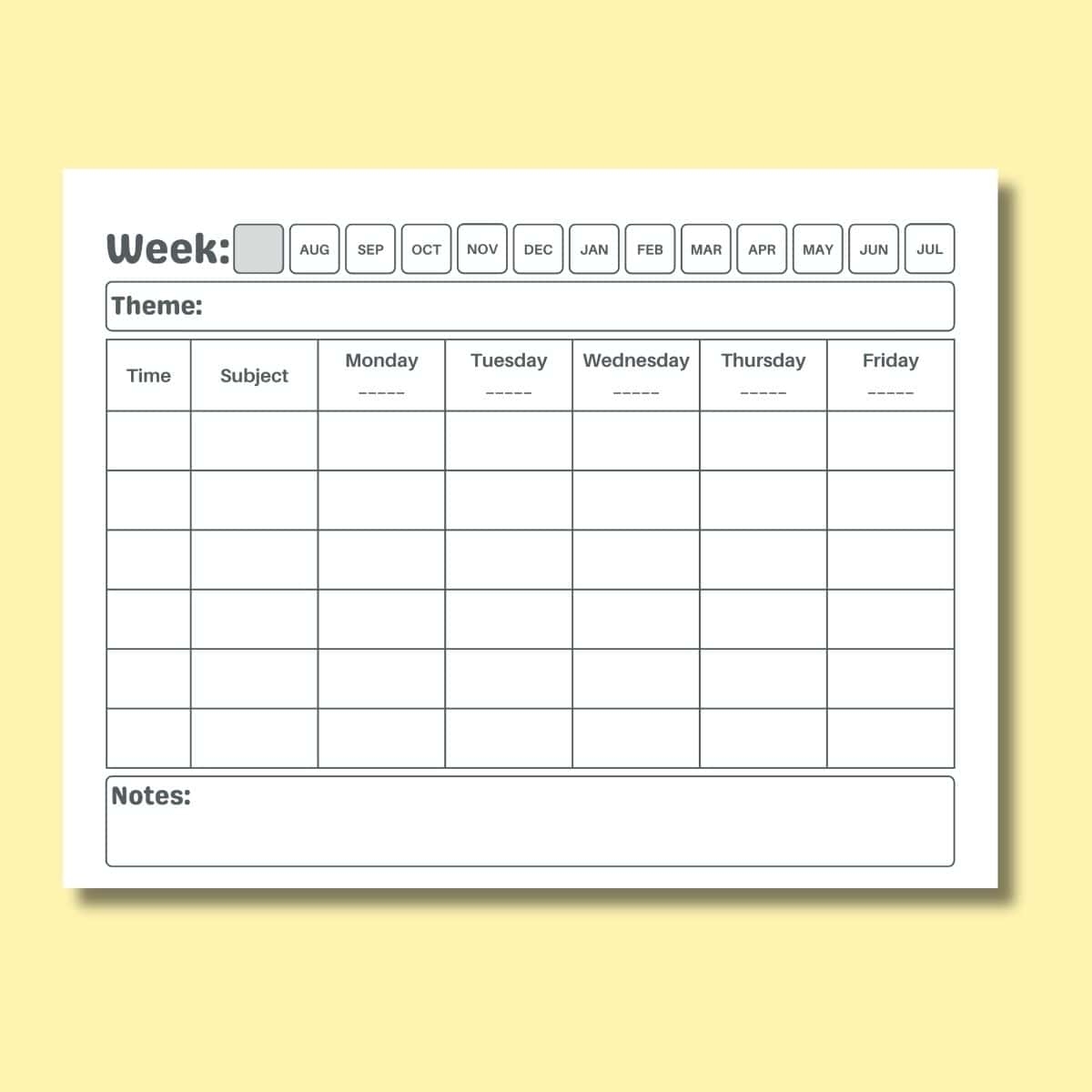 Preschool Lesson Planner Free Printable Editable Weekly Template Preschool Lesson Planner Free Printable Editable Weekly Template
