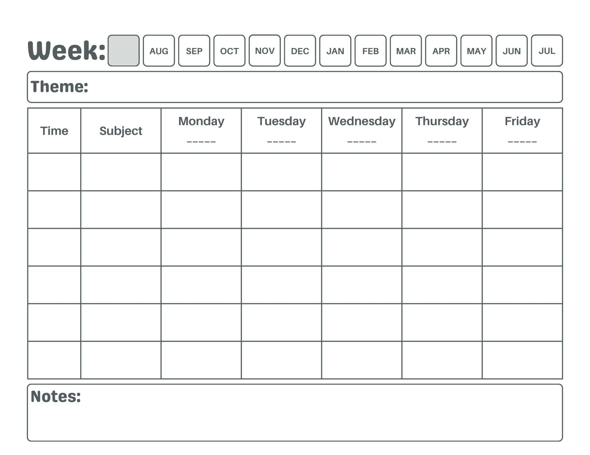 Preschool Lesson Planner Free Printable Editable Weekly Template Preschool Lesson Planner Free Printable Editable Weekly Template