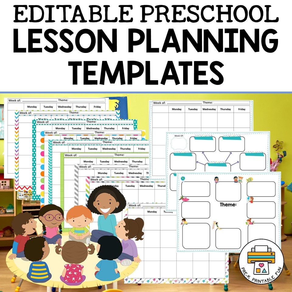 Preschool Lesson Planning Templates Editable