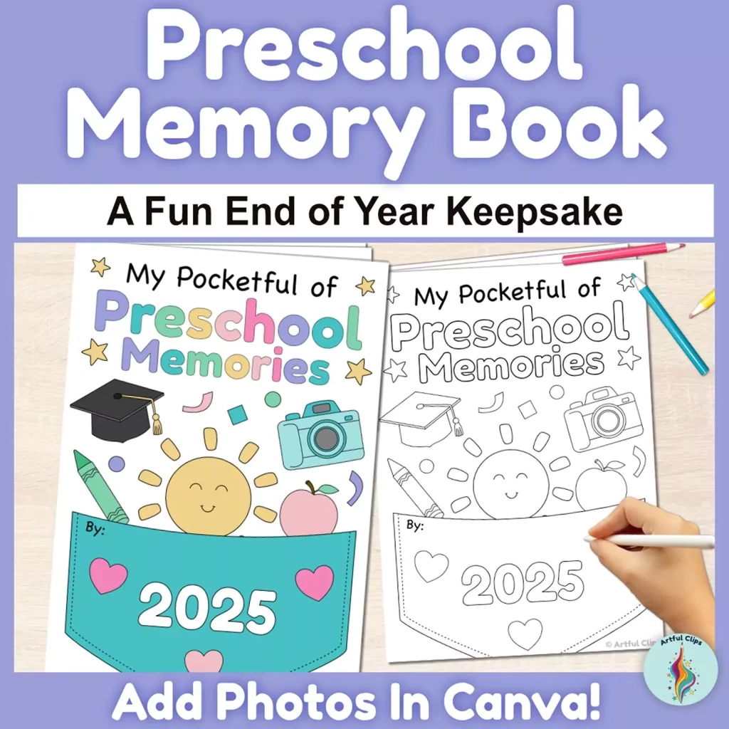 Preschool Memory Book End Of Year Memories Mini Book Craft