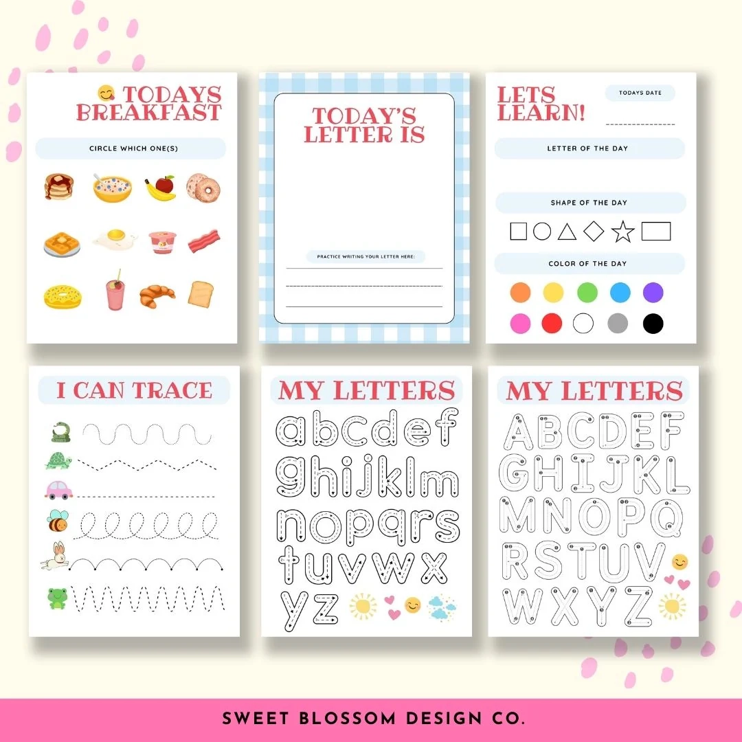 Preschool Morning Menu Printable Farm Girl Designs
