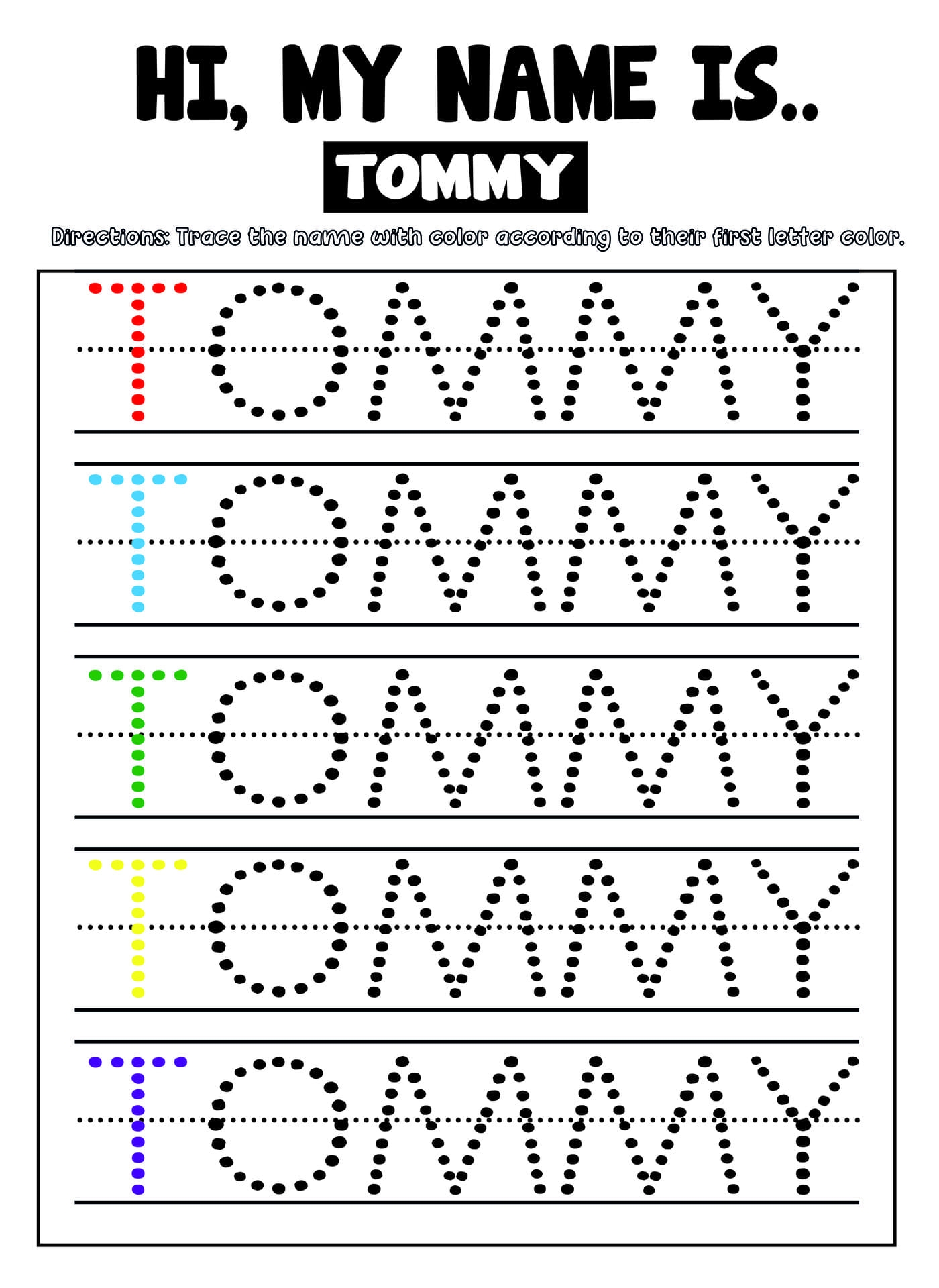Preschool Name Tracing 15 Free PDF Printables Printablee