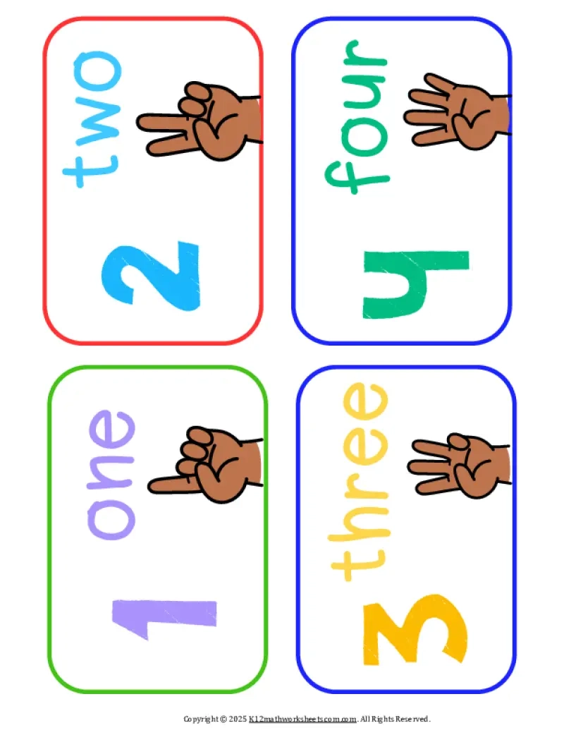 Preschool Number Flash Cards Printable PDFs Preschool Number Flash Cards Printable PDFs