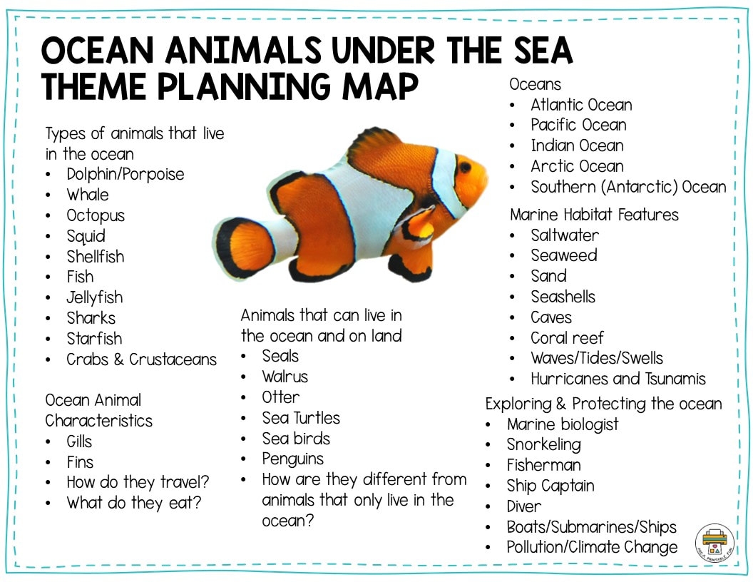 Preschool Ocean Theme Pre K Printable Fun Preschool Ocean Theme Pre K Printable Fun