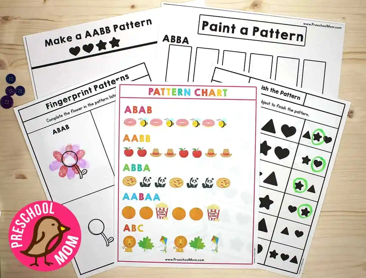 Preschool Pattern Worksheets Preschool Mom Preschool Pattern Worksheets Preschool Mom