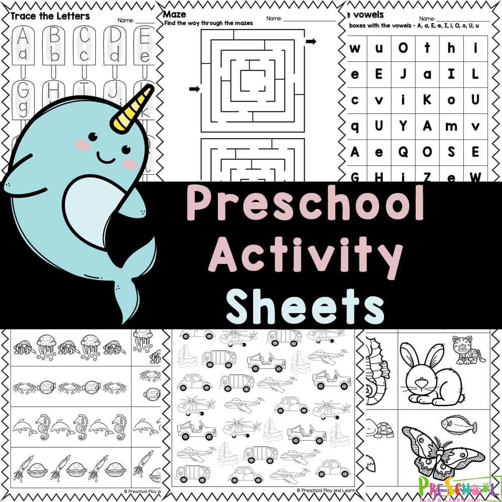 Preschool Printable Worksheets Fun And FREE Activity Sheets