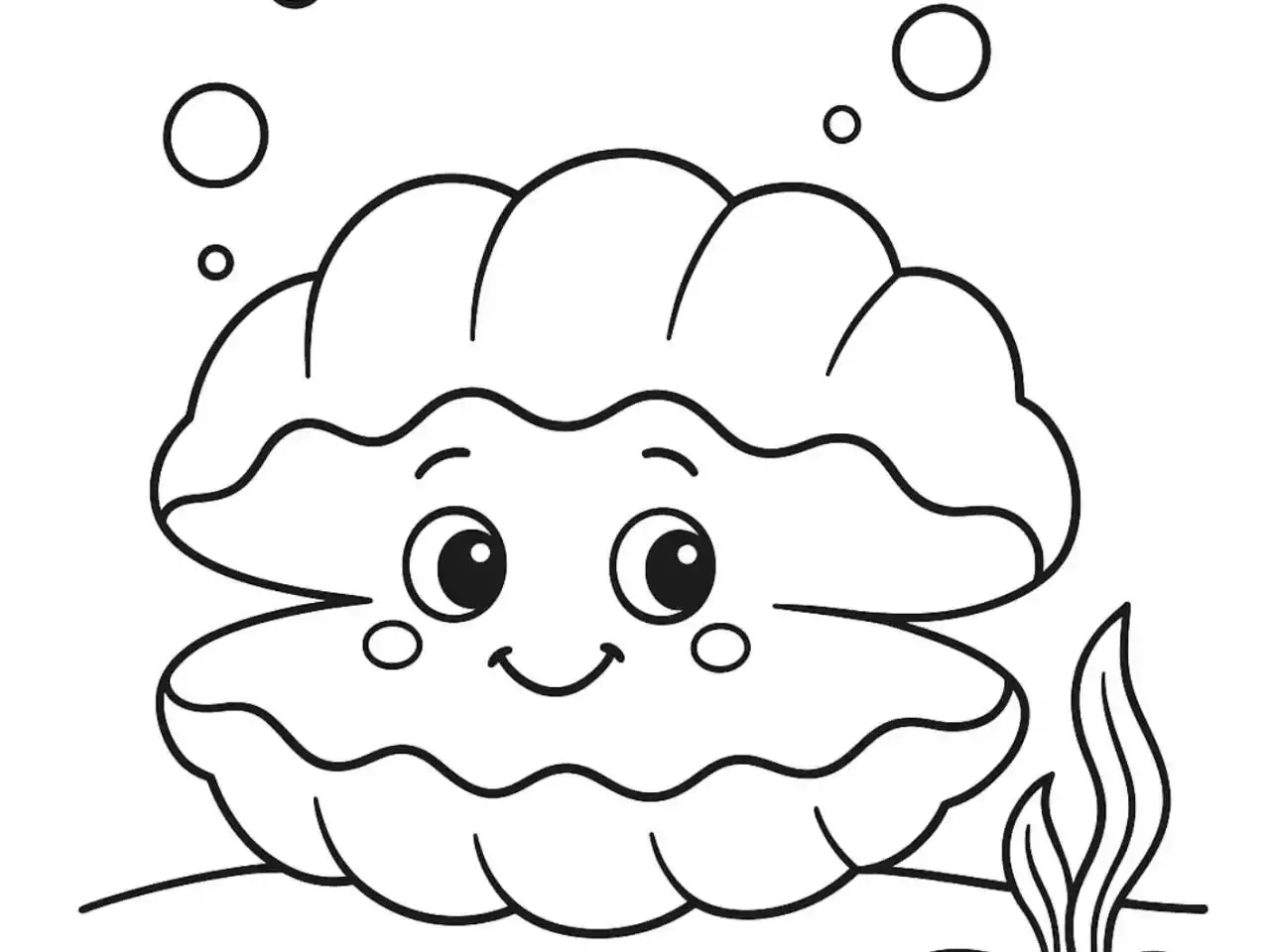 Preschool Sea Animal Coloring Page Clam Free Printable Help My Kids Are Bored