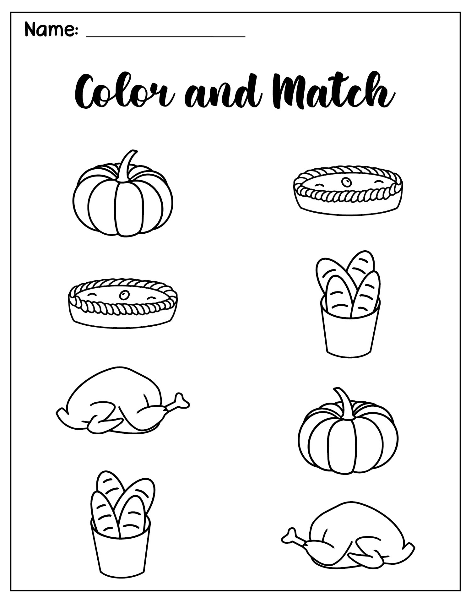Preschool Thanksgiving Food Activities 13 Free PDF Printables Printablee
